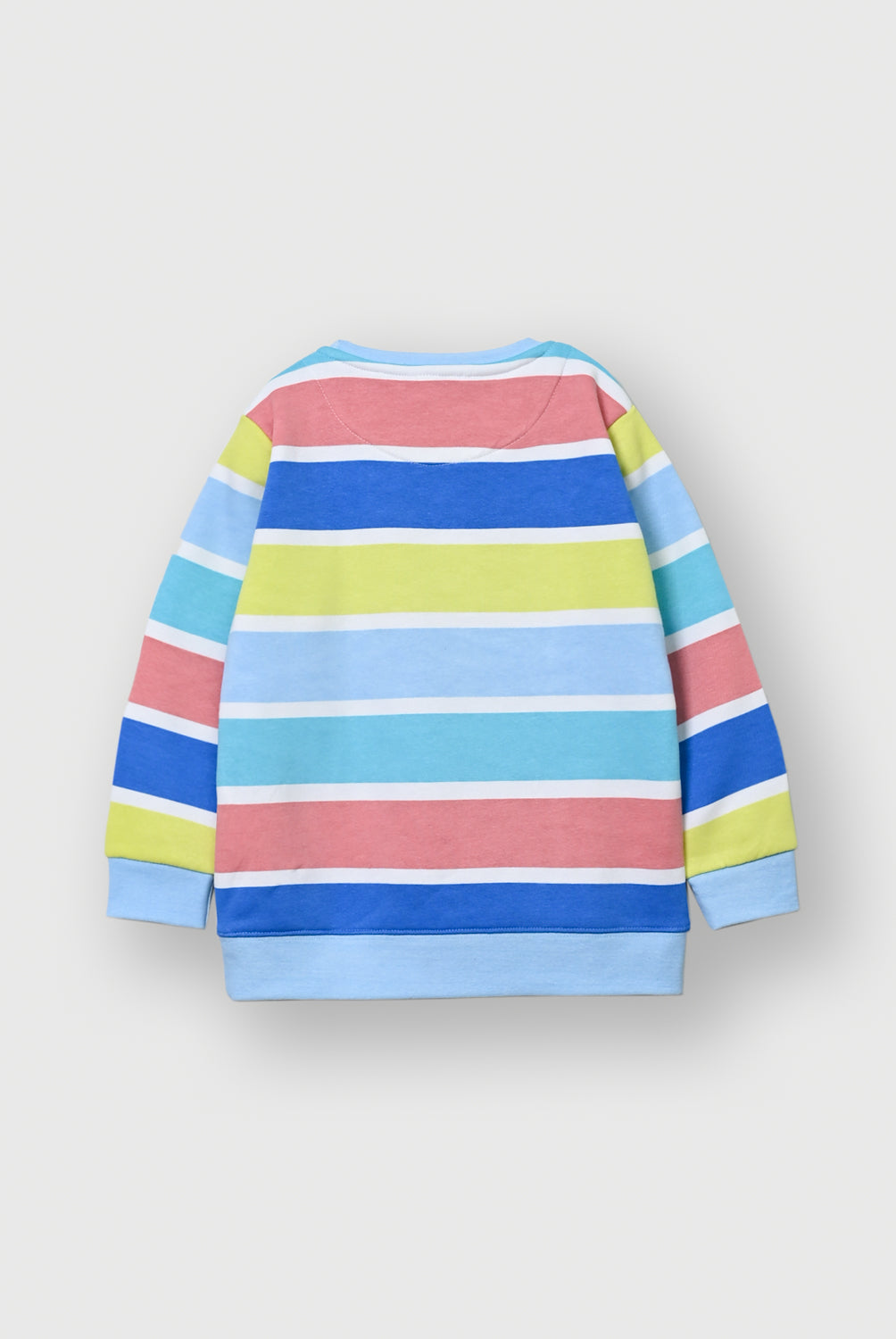 Girls Multicolor stripped Fleece Sweatshirt