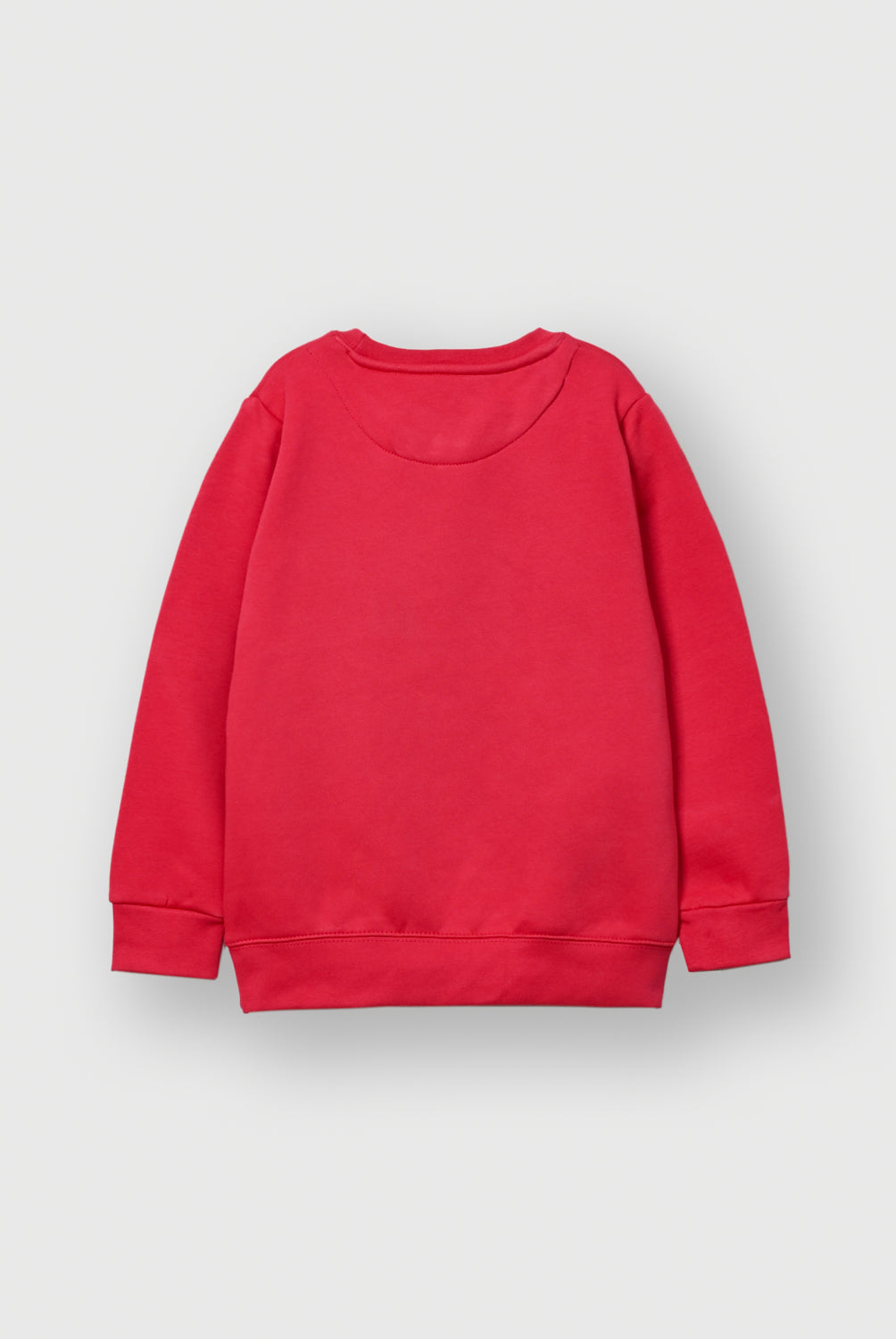 Girls red Cartoon Printed Fleece Sweatshirt