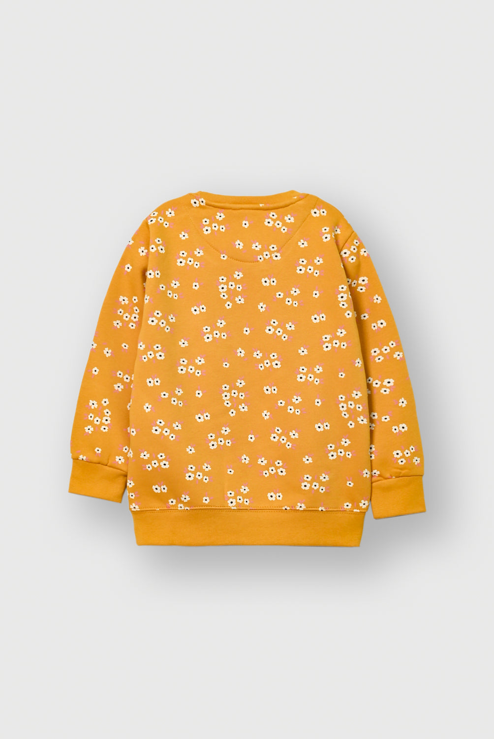 Girls Mustard Floral Fleece suit