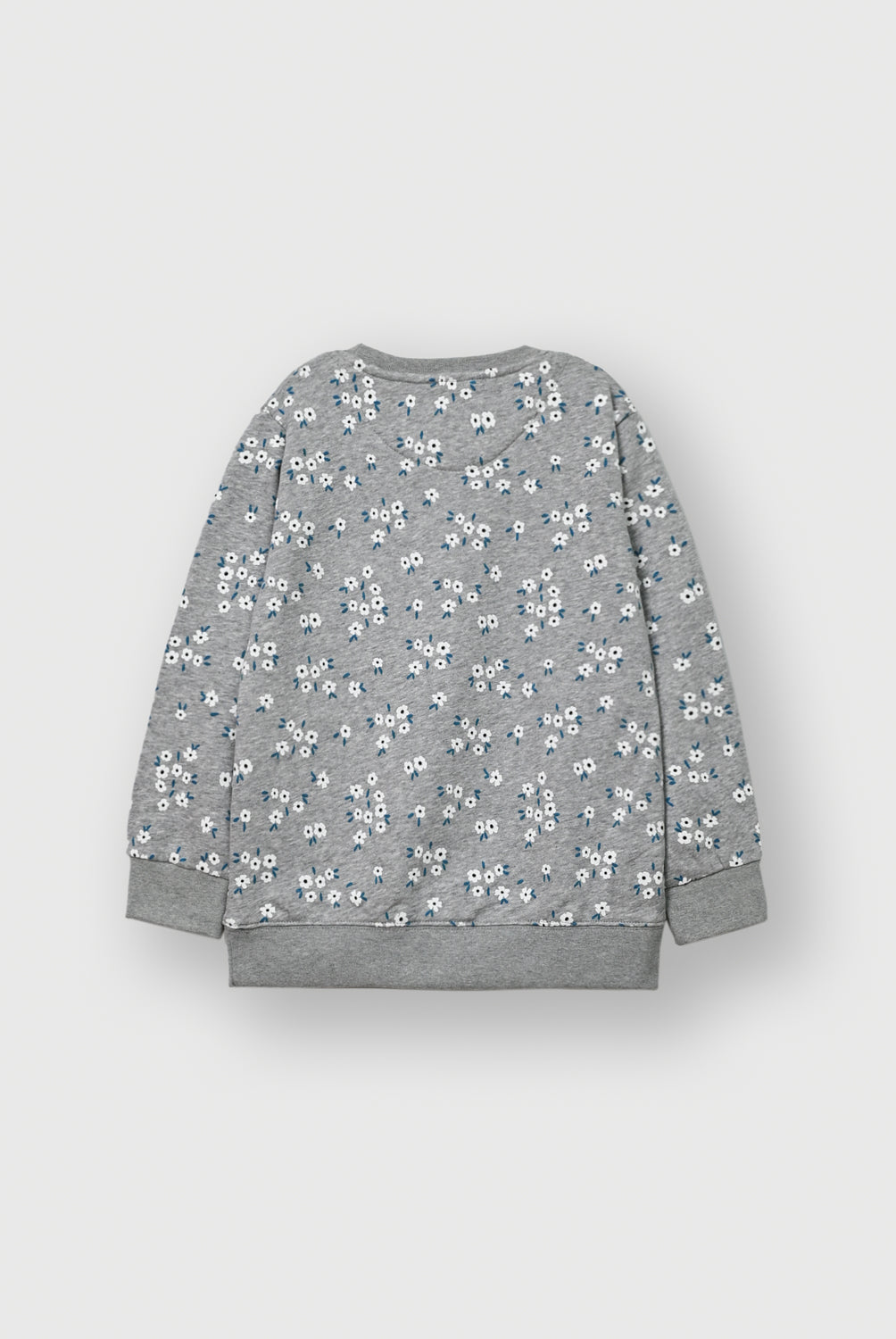Girls Floral Grey Fleece suit