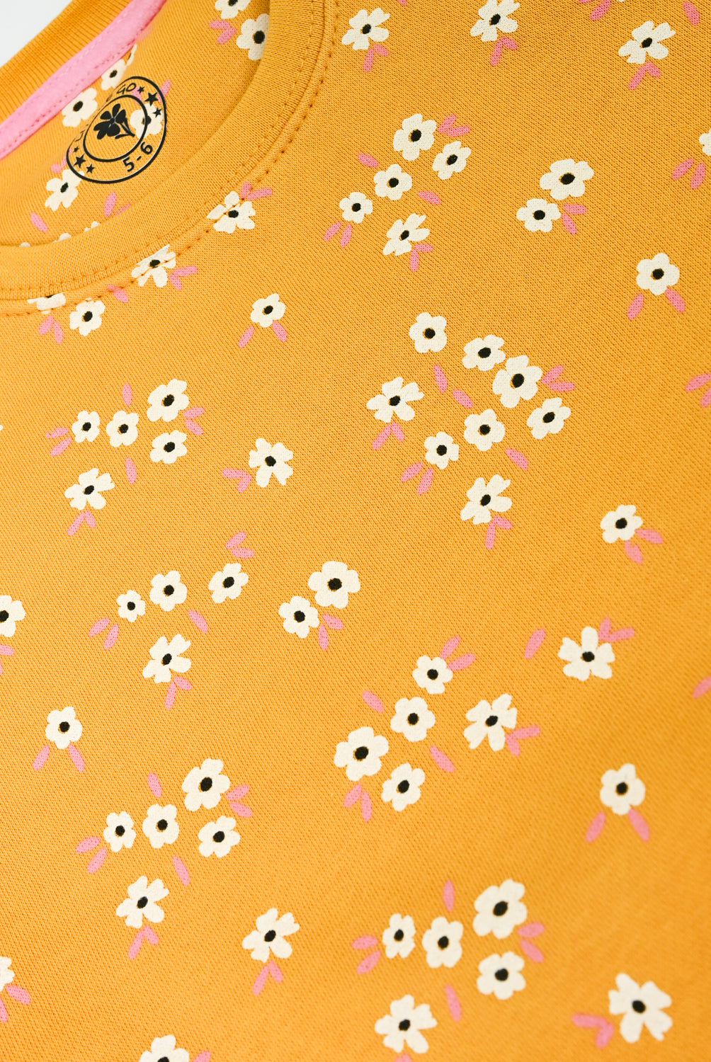 Girls Mustard Floral Fleece suit