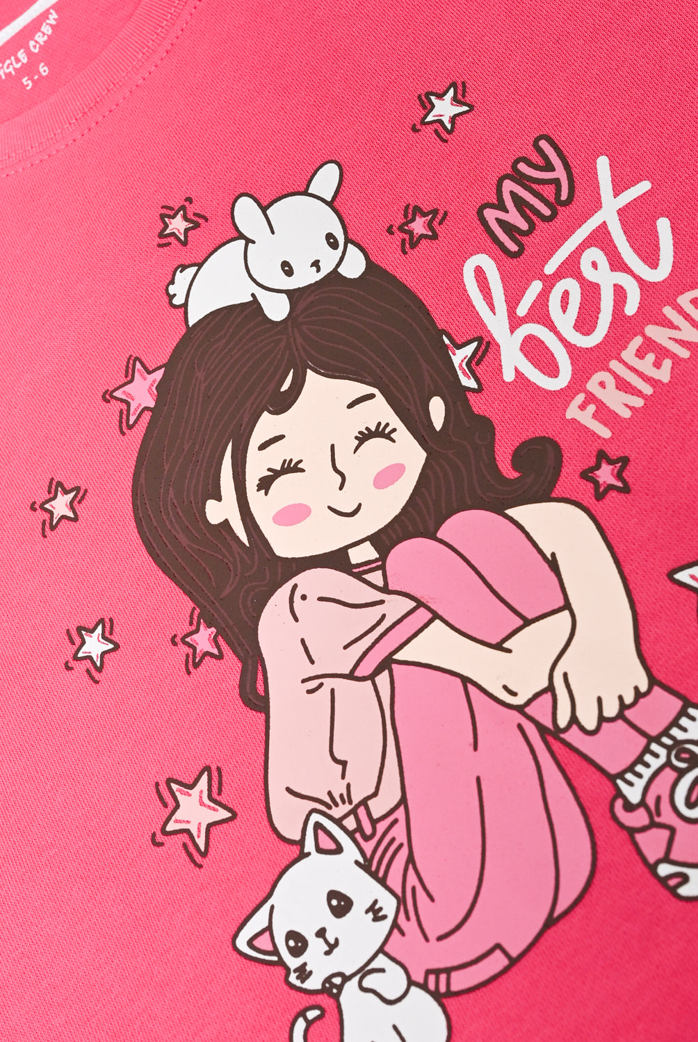 Girls Pink Graphic Sweatshirt Winter wear