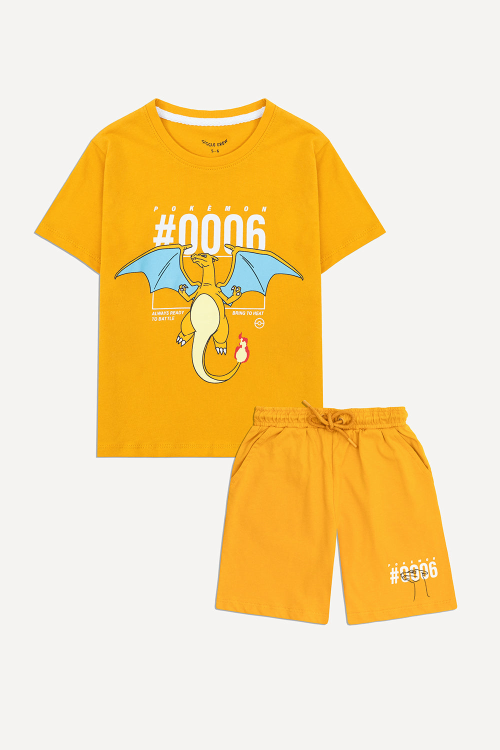 Boys Charizard Power Tee pair | Giggles Crew Kids Clothing Pakistan |
