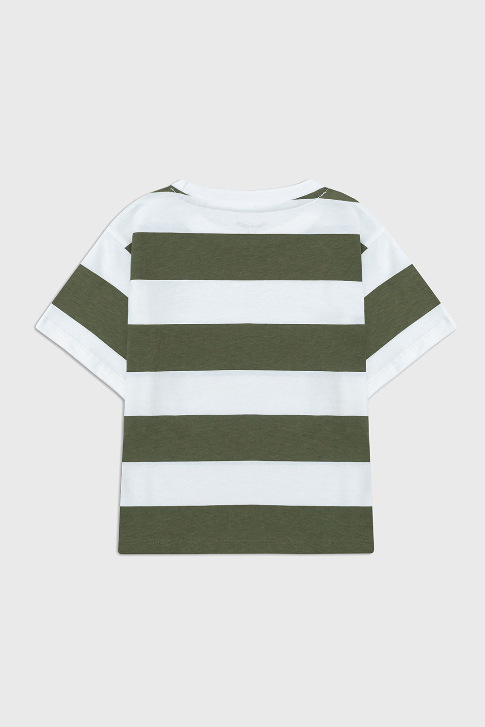 Green and White Striped T-shirt | Giggles Crew Kids Clothing Pakistan |