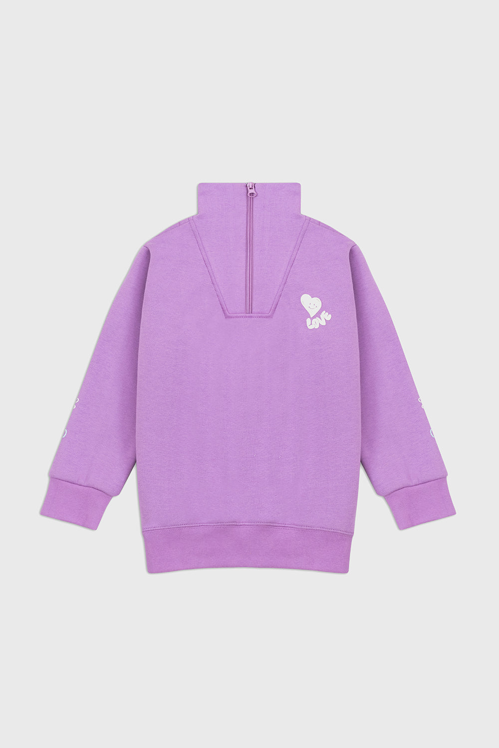 Lavender Half-Zip Fleece Sweatshirt