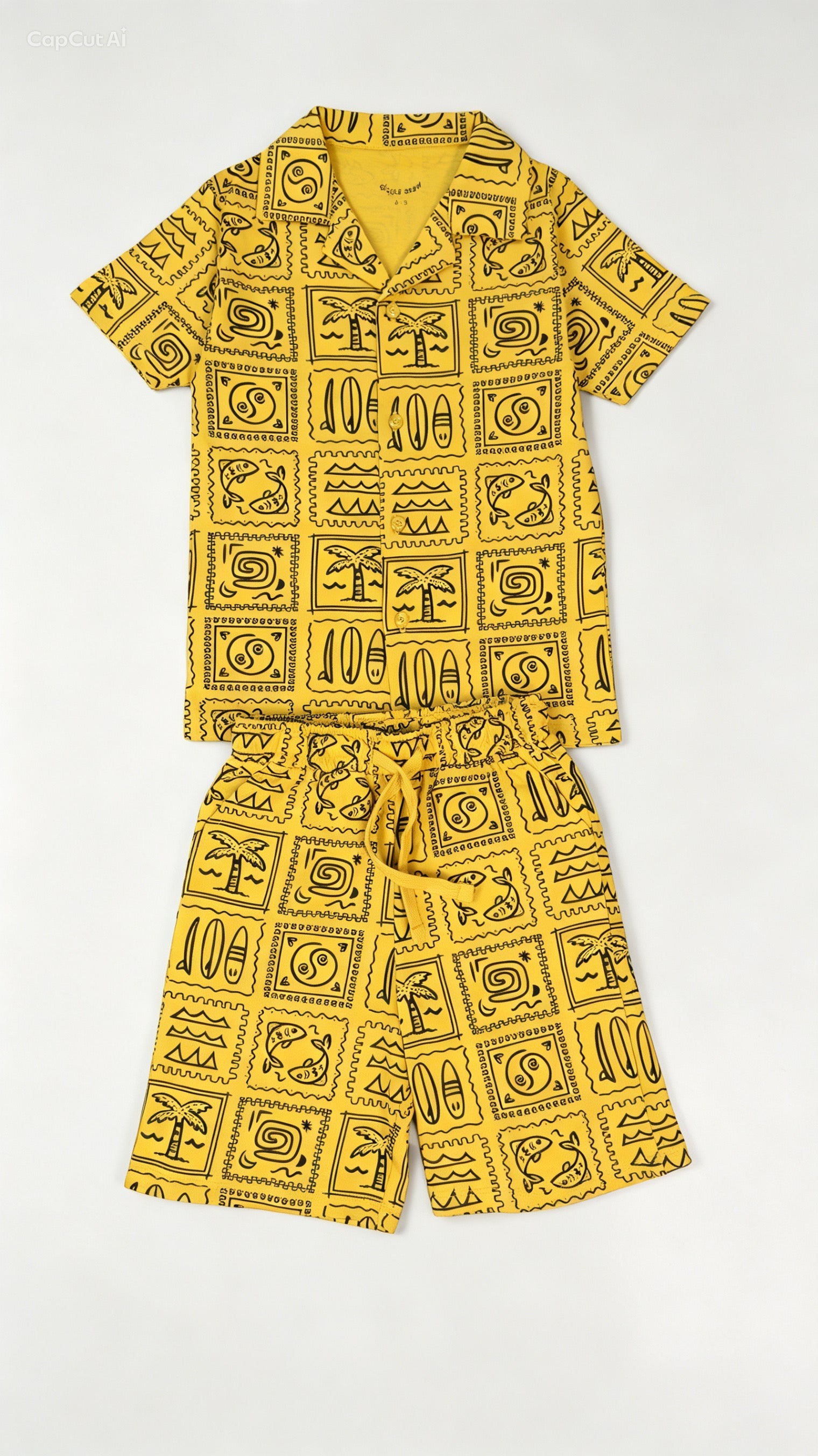 Boys lime printed suit | Giggles Crew Kids Clothing Pakistan |