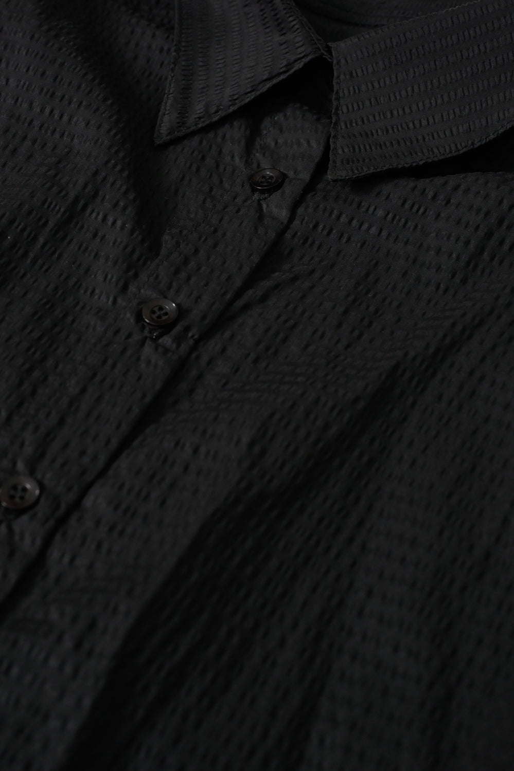 Midnight Puff-Sleeve Crop Shirt