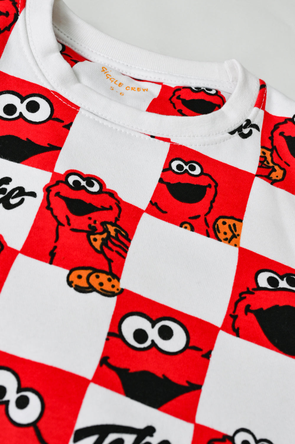 Boys Red and White Checkered Fleece Sweatshirt