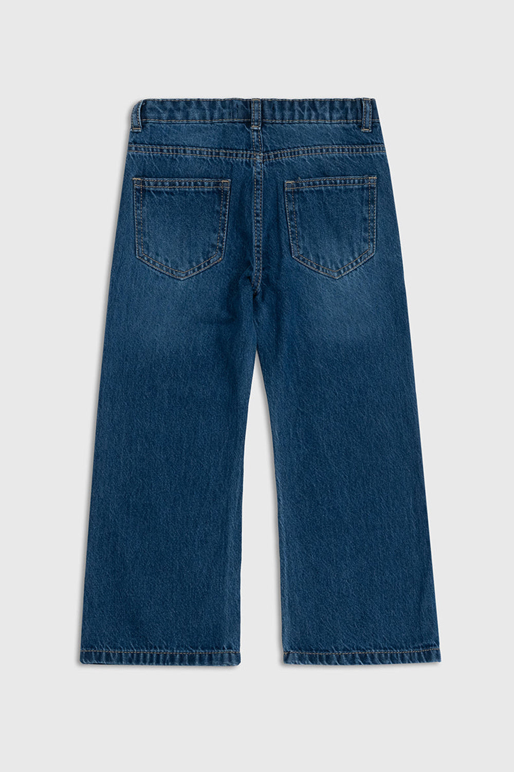 Dark wash wide-leg jeans