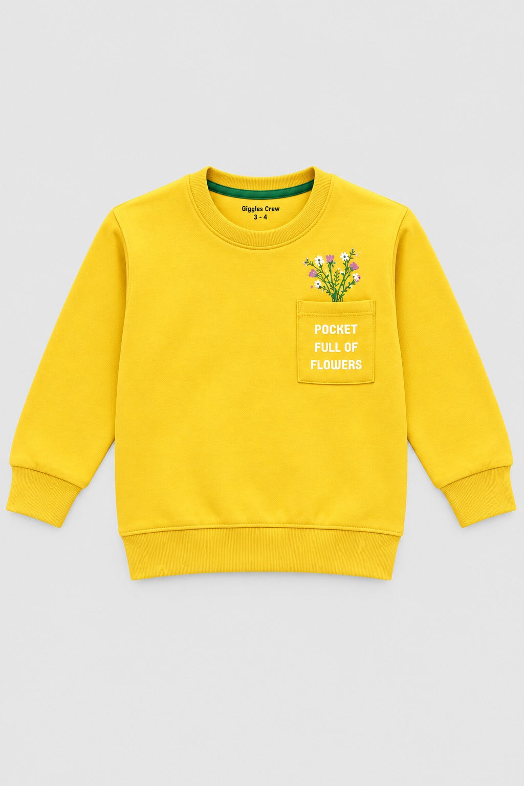 Girls yellow Full of Flowers Tracksuit