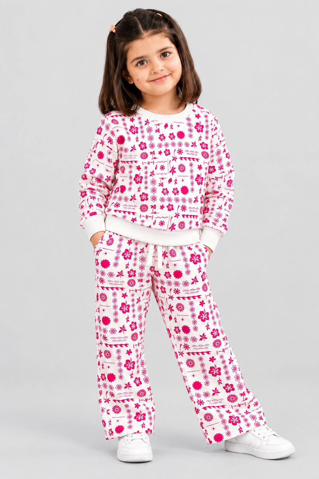 Girls white rotary coordset