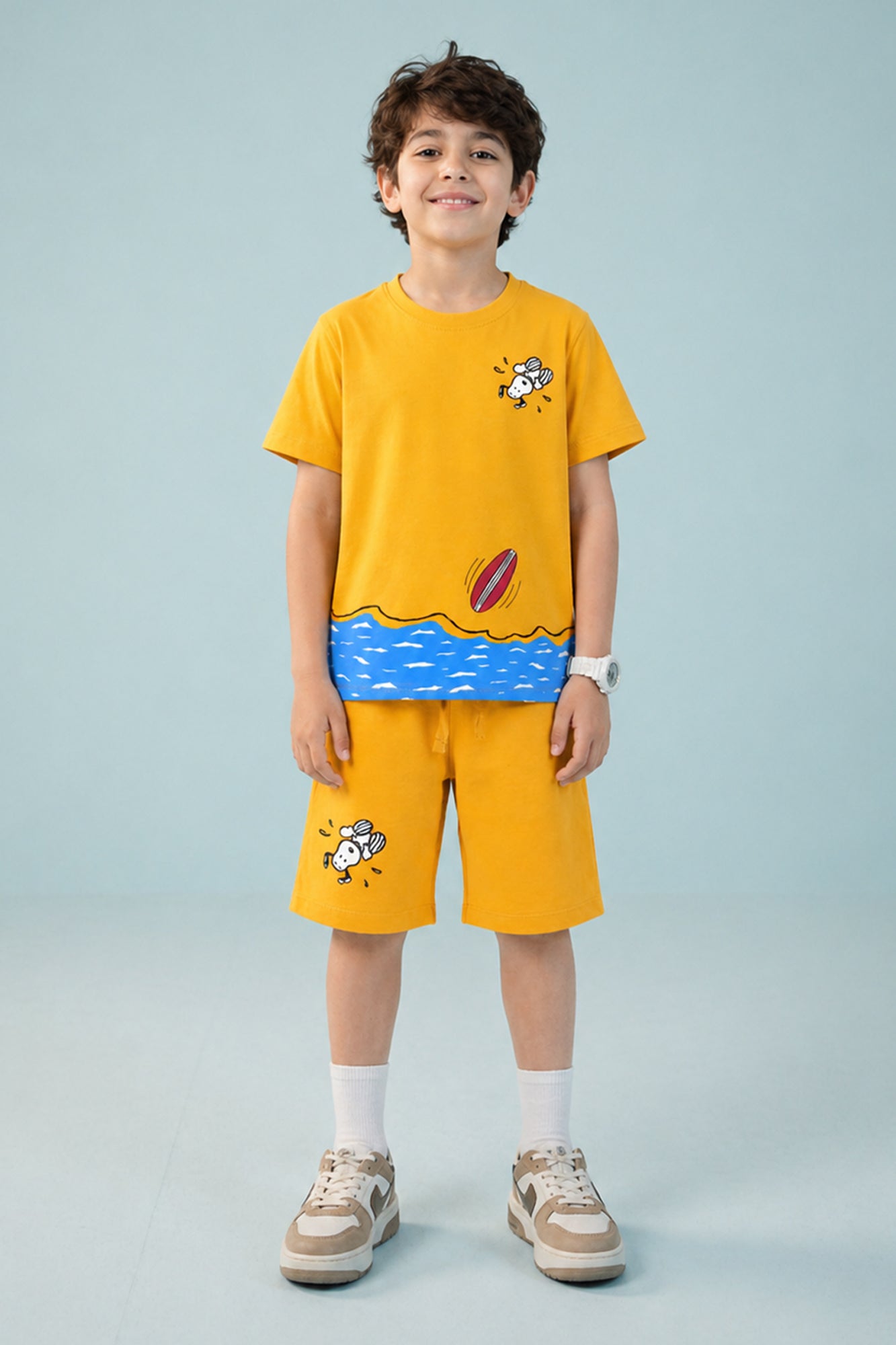 Boys Sunny Beach Vibes Co-ord Set | Giggles Crew Kids Clothing Pakistan |
