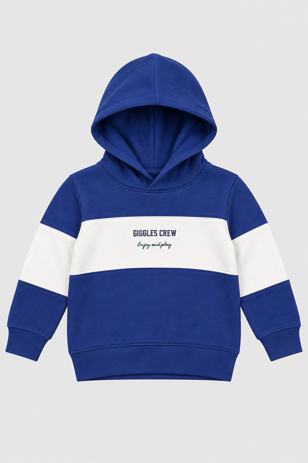 Boys Royal Blue Color-Block Kids Hoodie