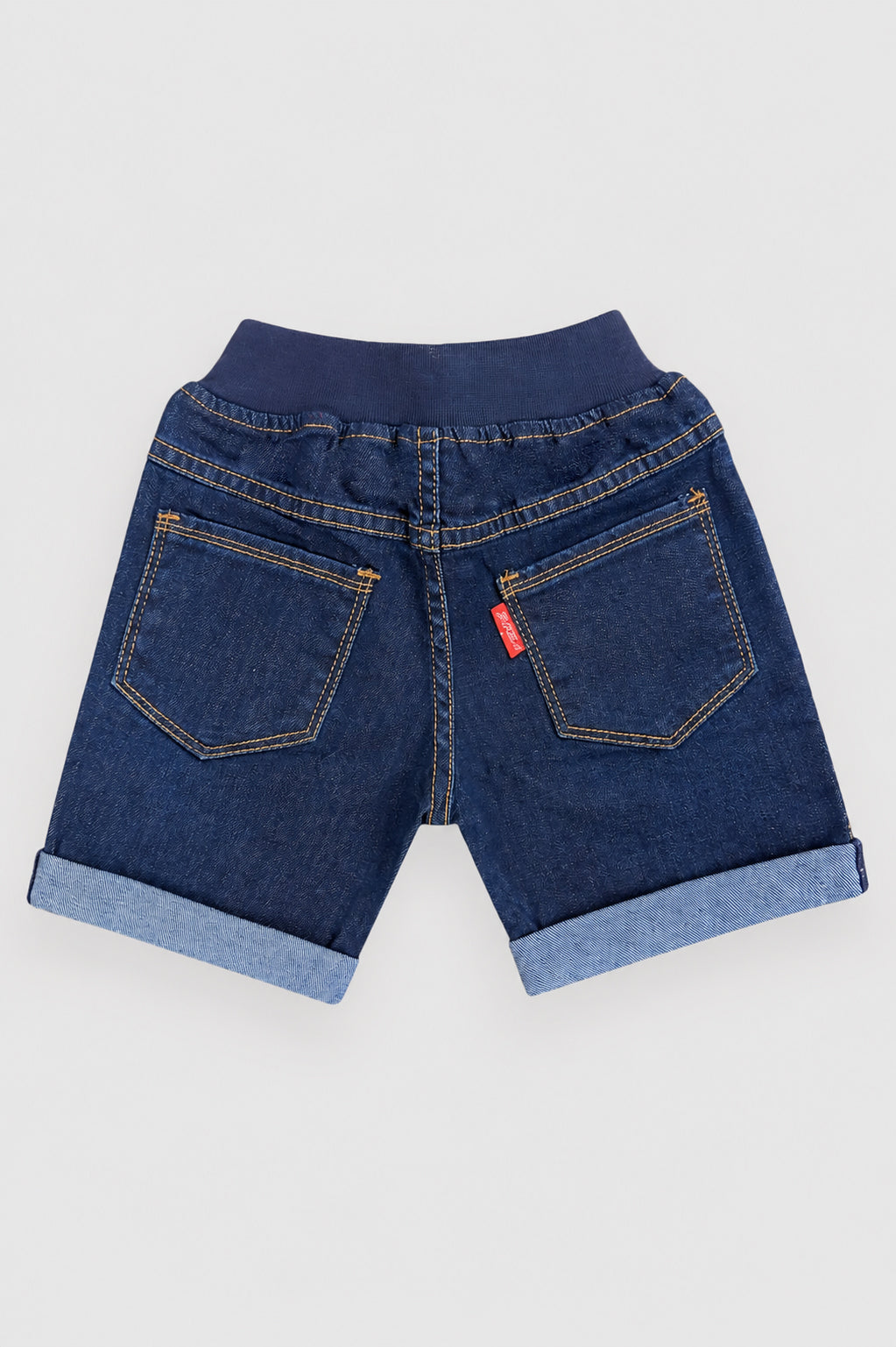 Boys Classic Indigo Denim Roll-Up Shorts | Giggles Crew Kids Clothing Pakistan |