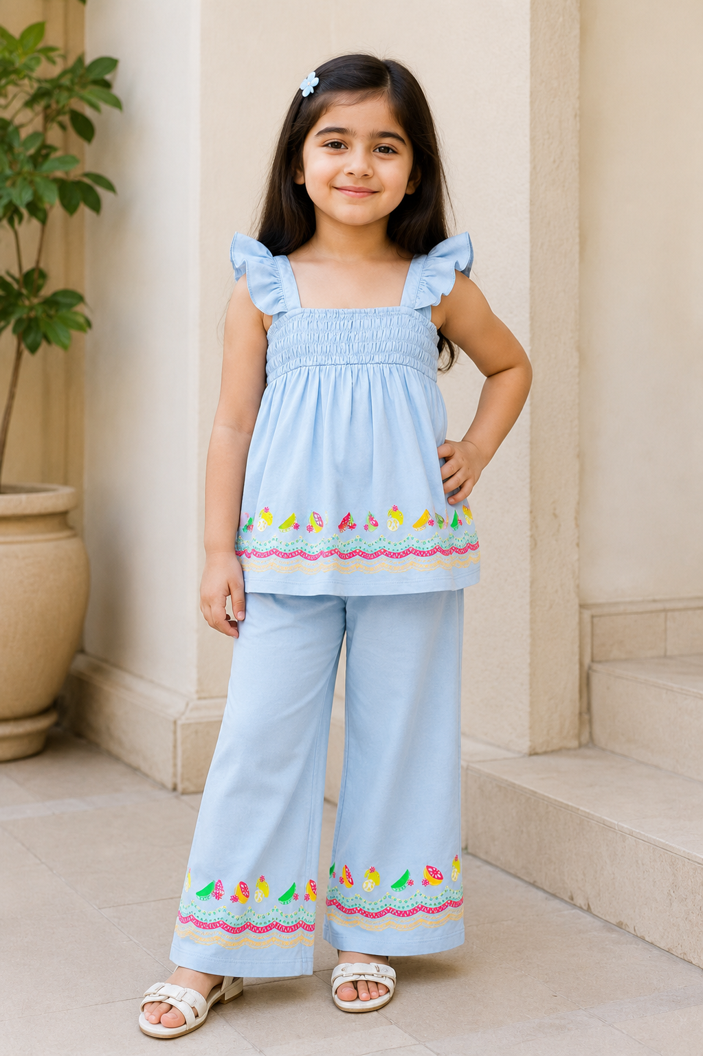 Girls Fruity Ruffle Co-ord Set