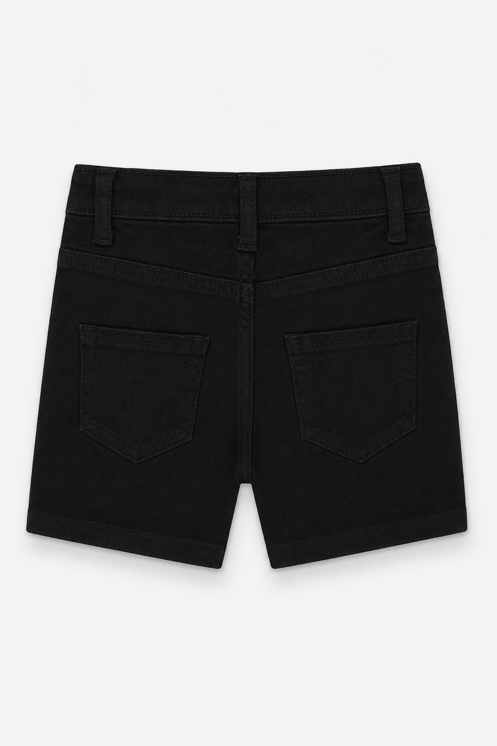Girls Black Pop Shell Embroidered Denim Shorts - Giggles Crew