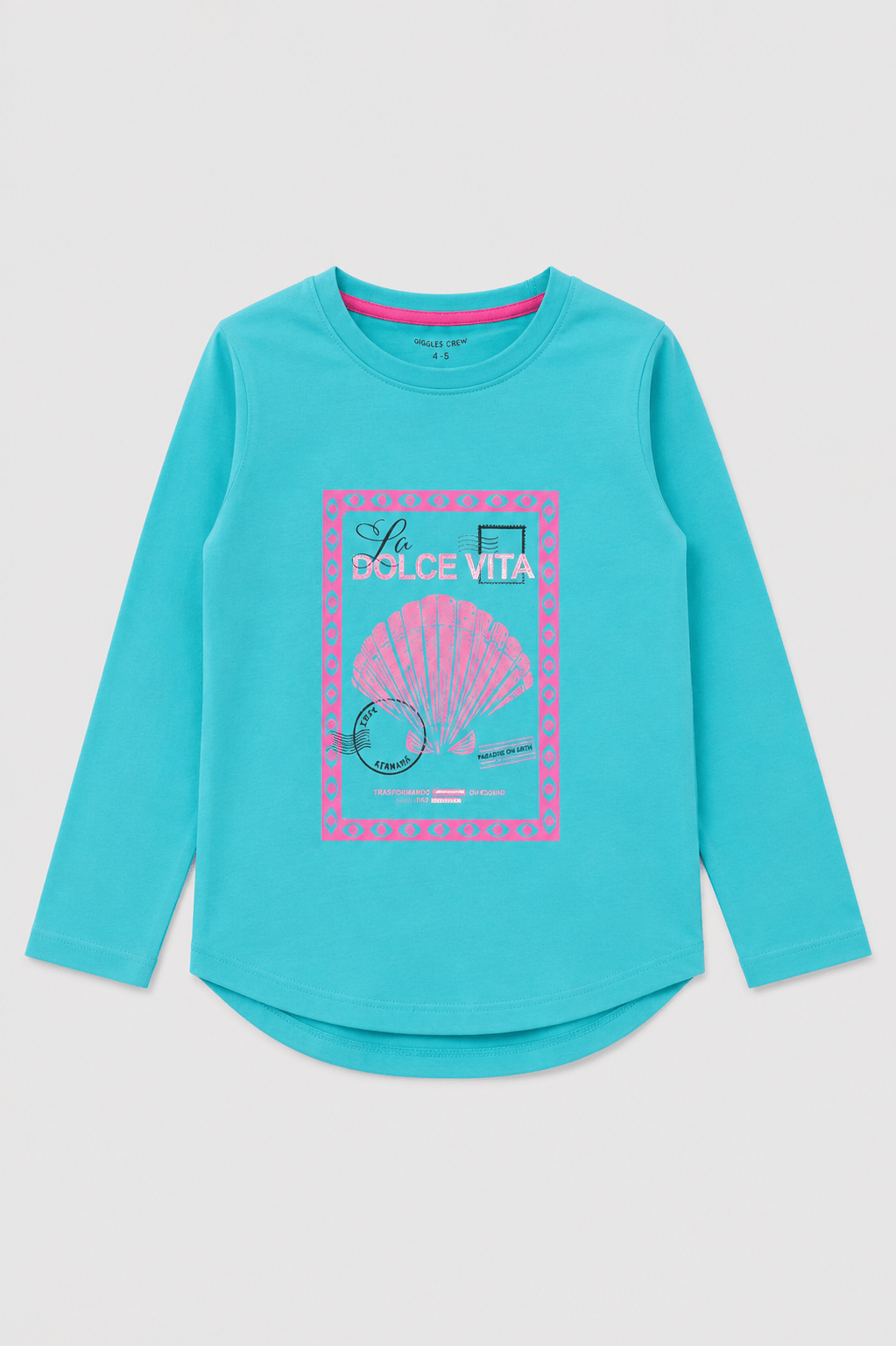 Girls Vita Seashell full sleeve T-Shirt - Giggles Crew