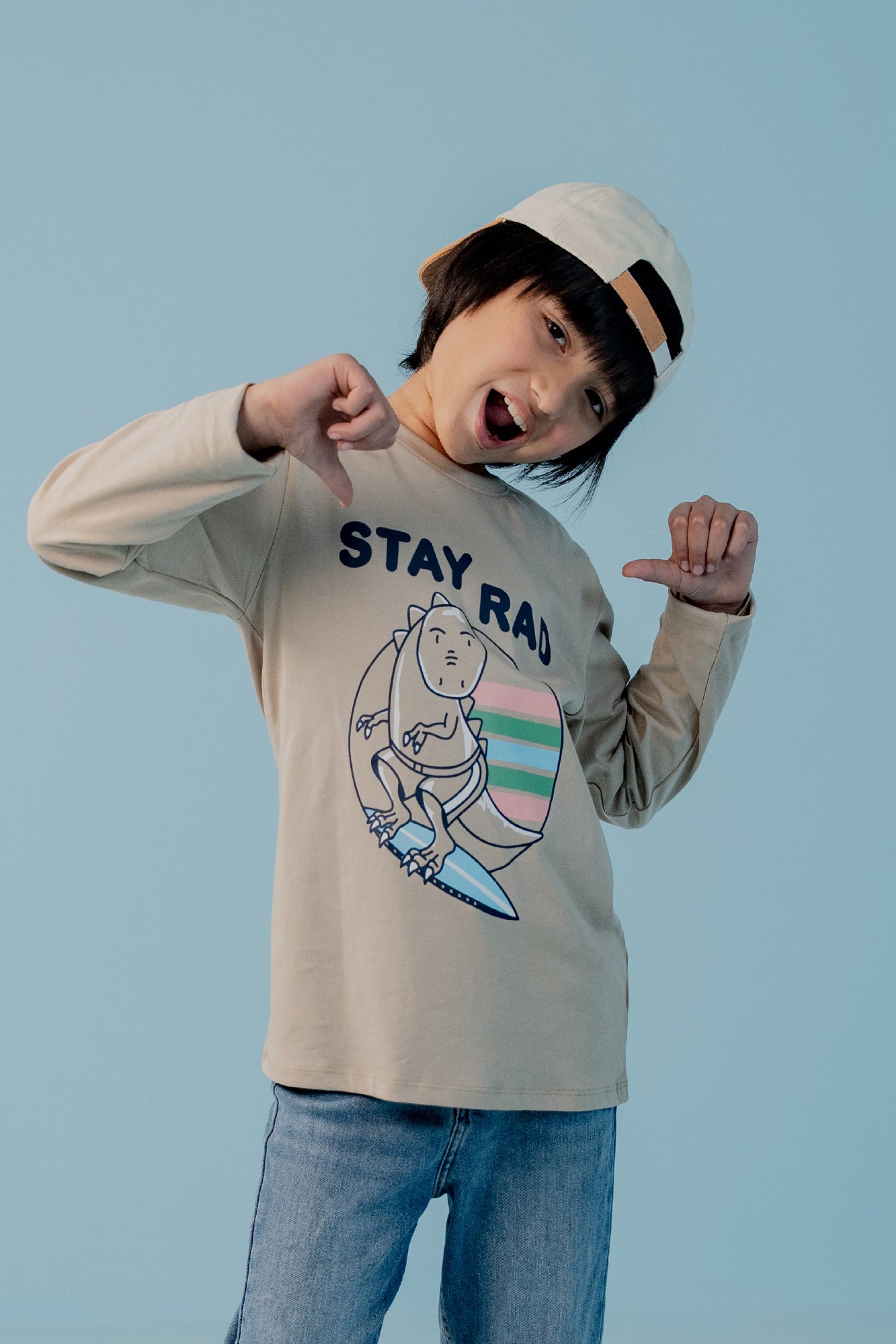 Boys Beige full sleeve t-Shirt