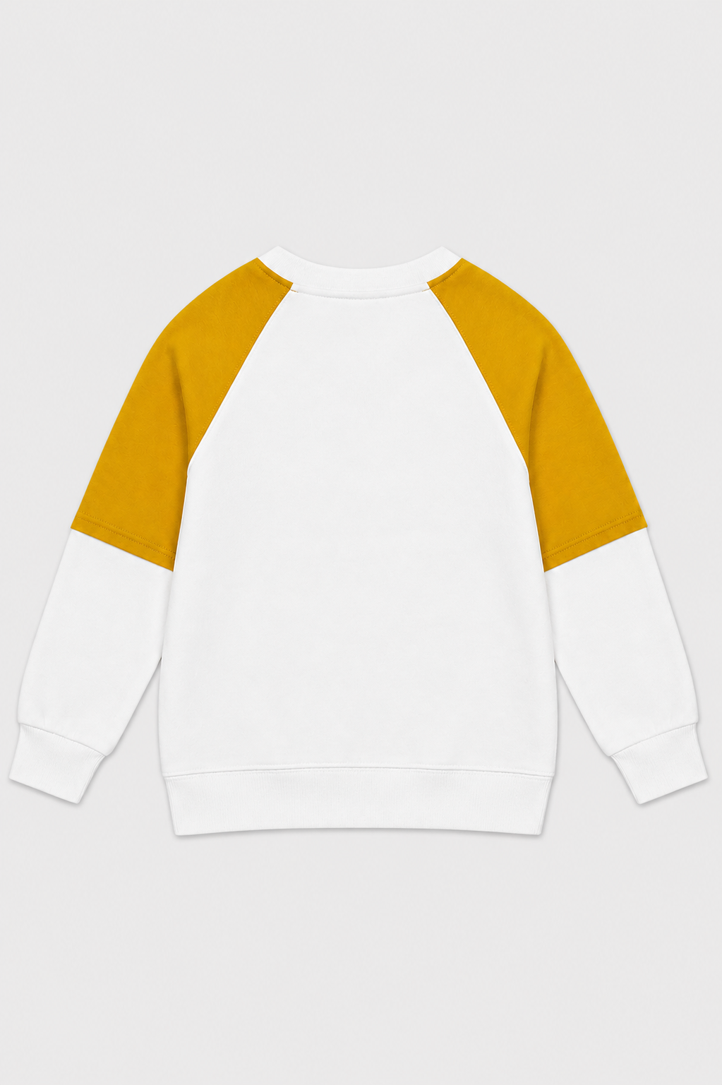 Boys Mustard & White Basketball Raglan Sweatshirt