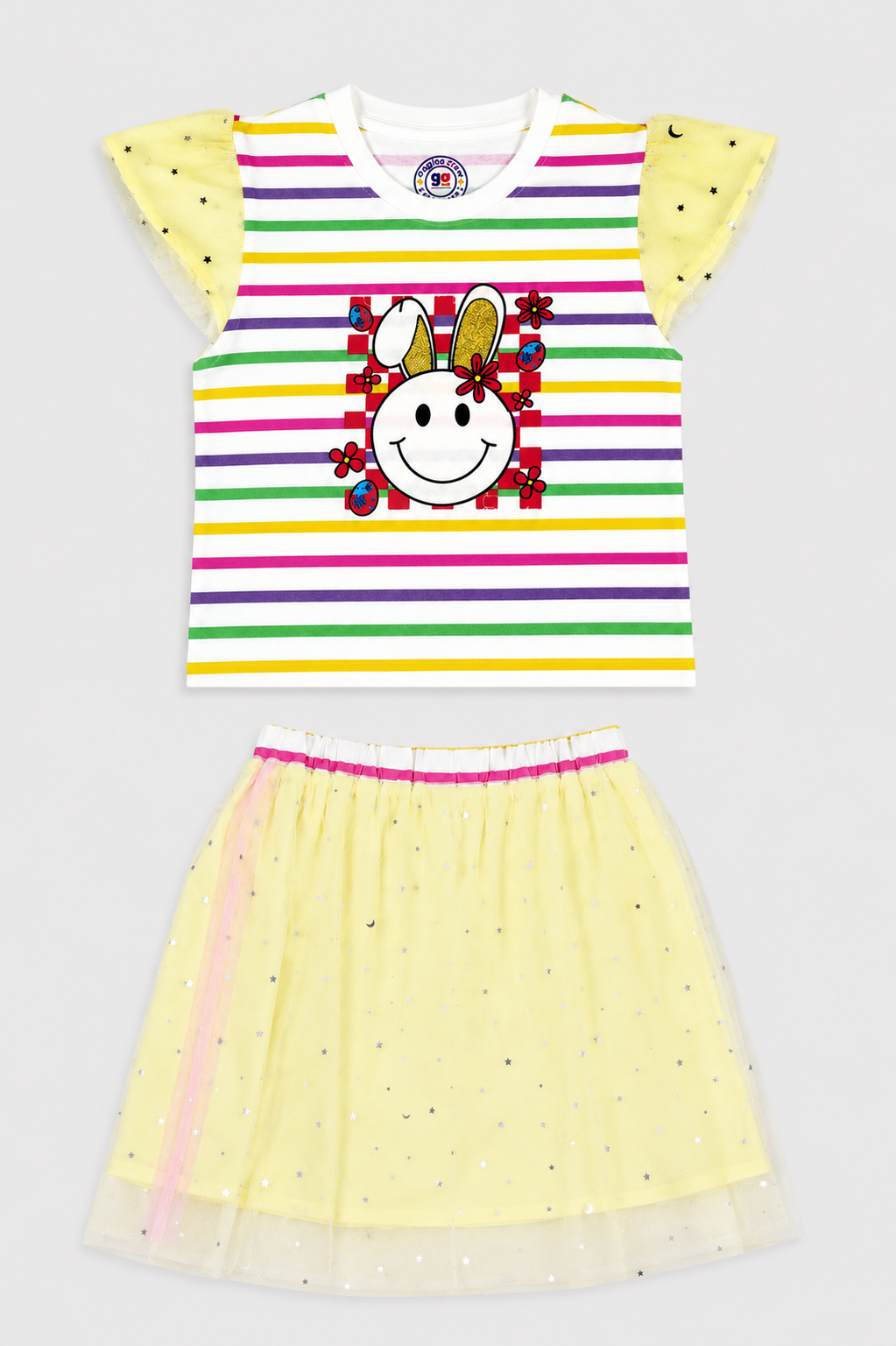 Girls Bunny Sparkle Tulle Co-ord Set