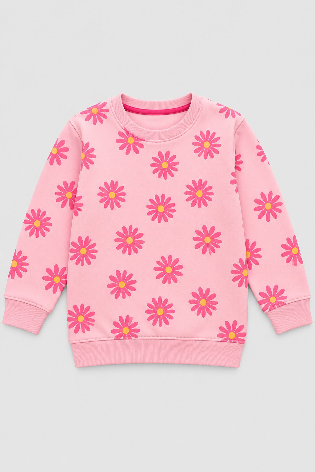 Girl flower rotary sweatshirt
