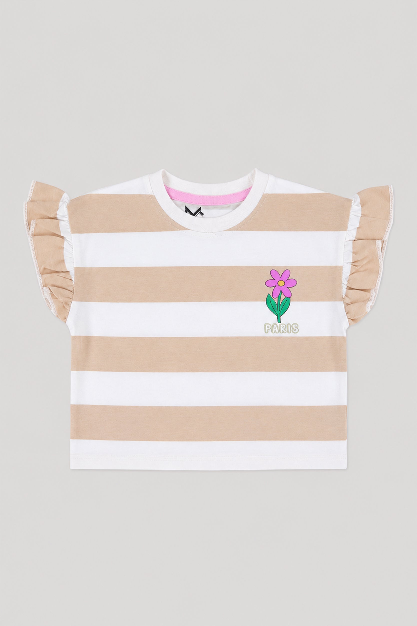 Girls Paris Bloom Stripe Tee