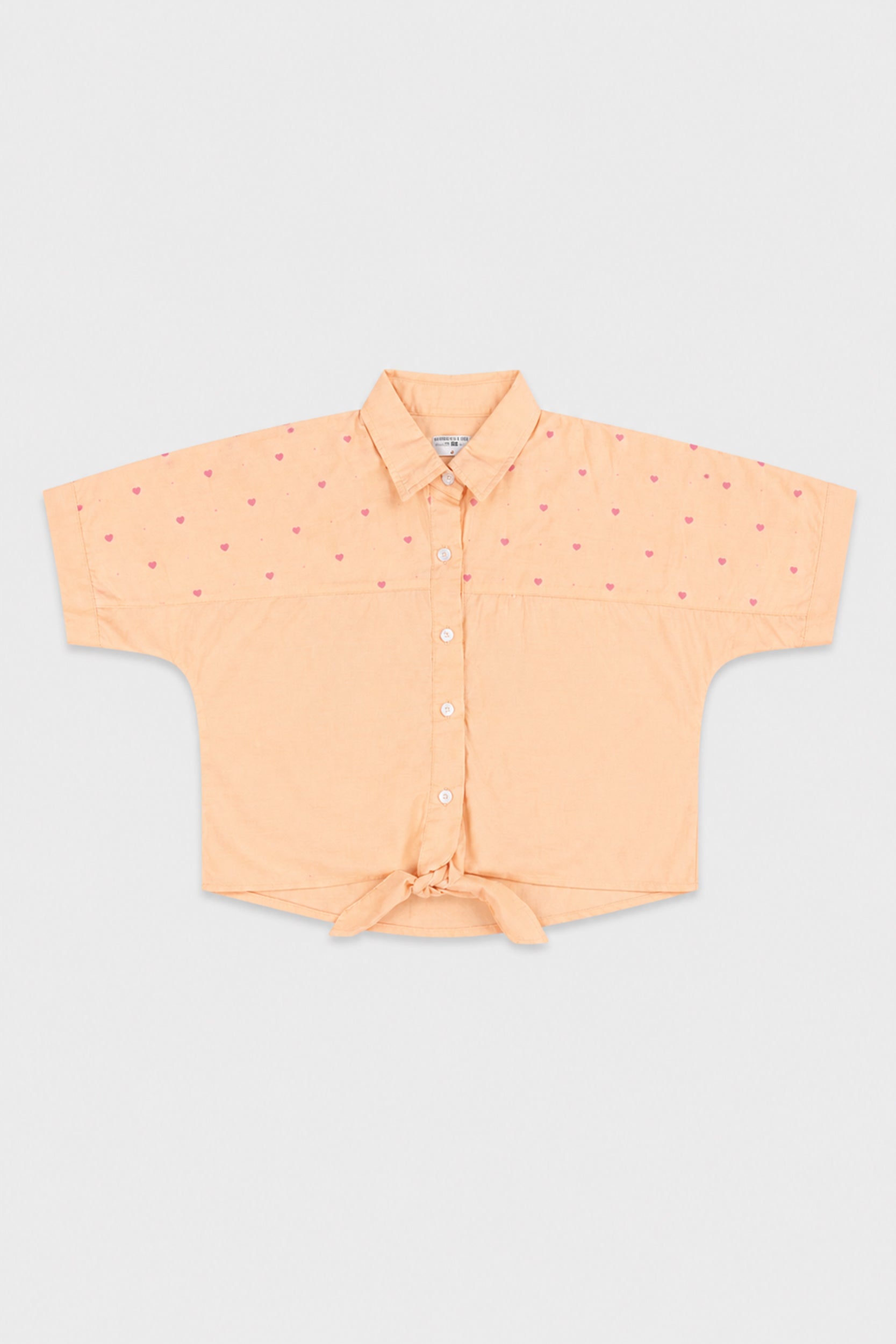 Girl's Peachy Heart Knot Shirt