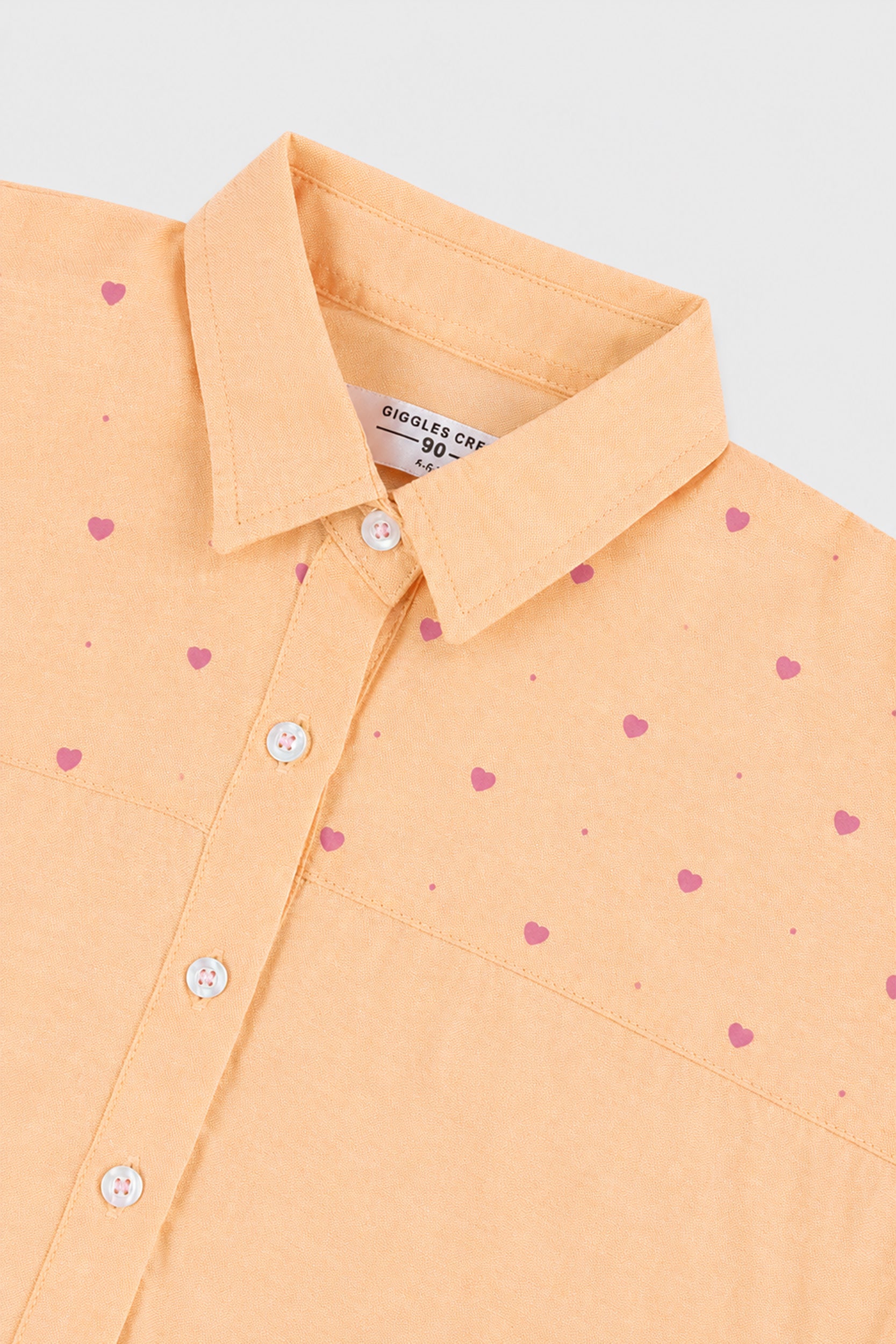 Girl's Peachy Heart Knot Shirt