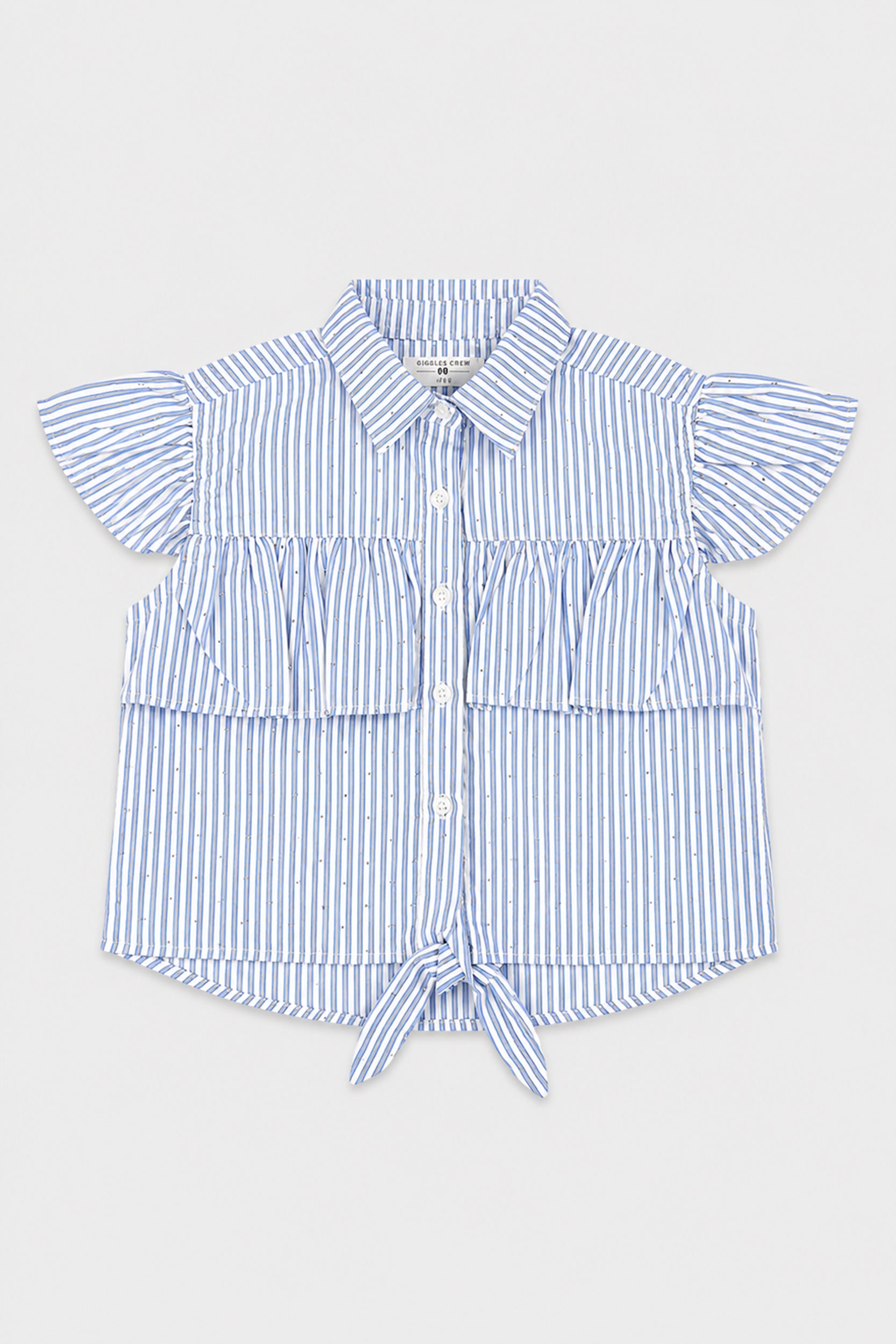 Girl's Sky Stripe Flutter Shirt