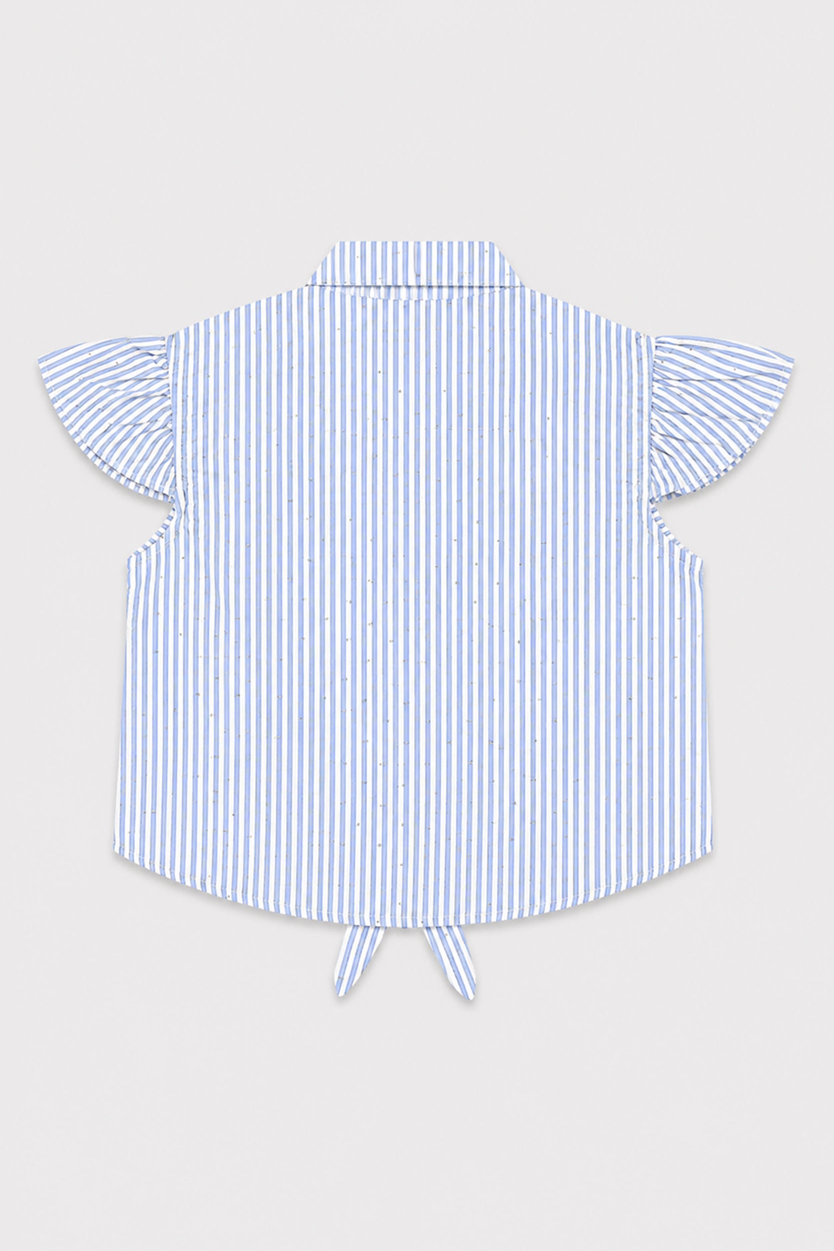 Girl's Sky Stripe Flutter Shirt