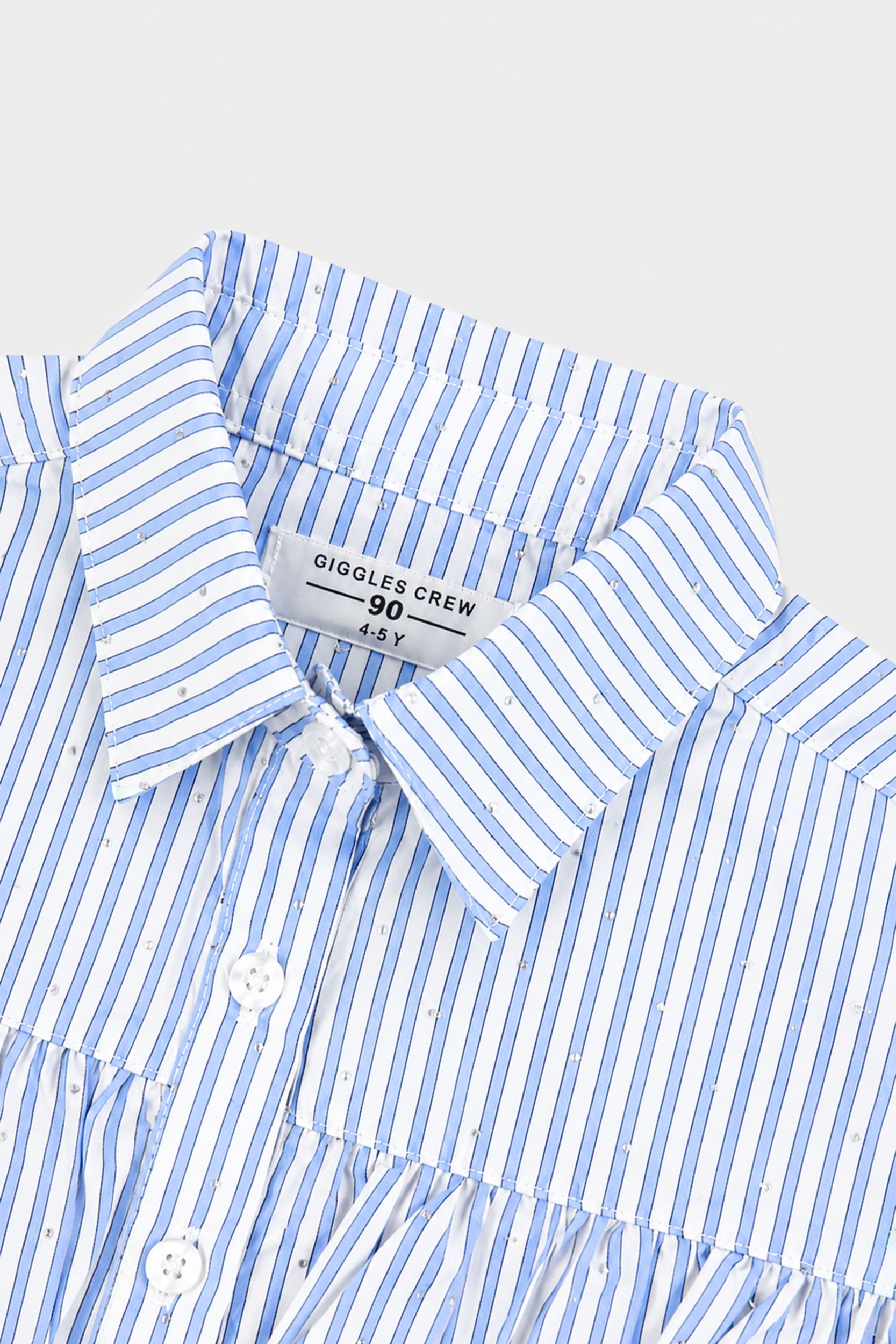 Girl's Sky Stripe Flutter Shirt