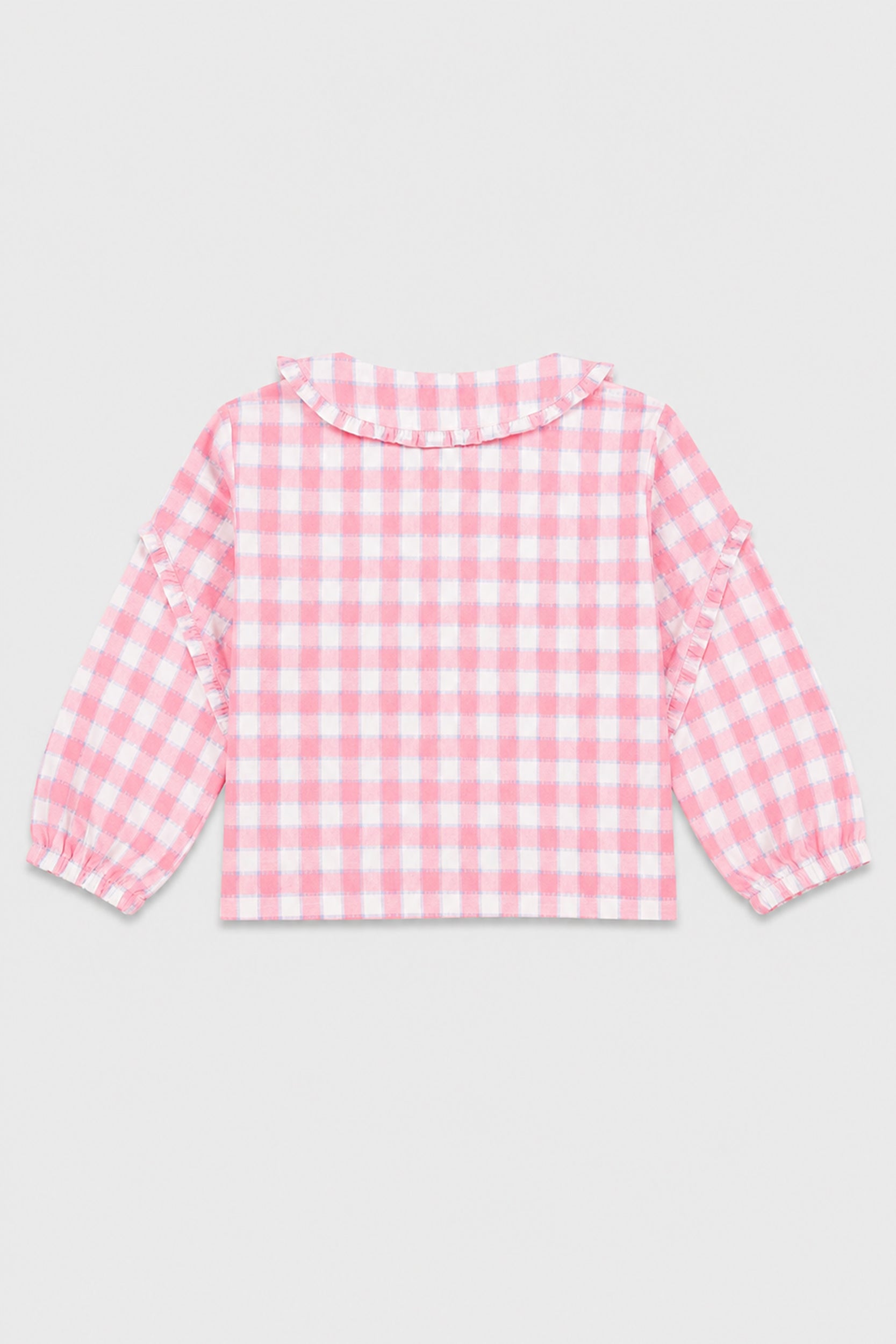 Girl's Pink Blossom Check Shirt