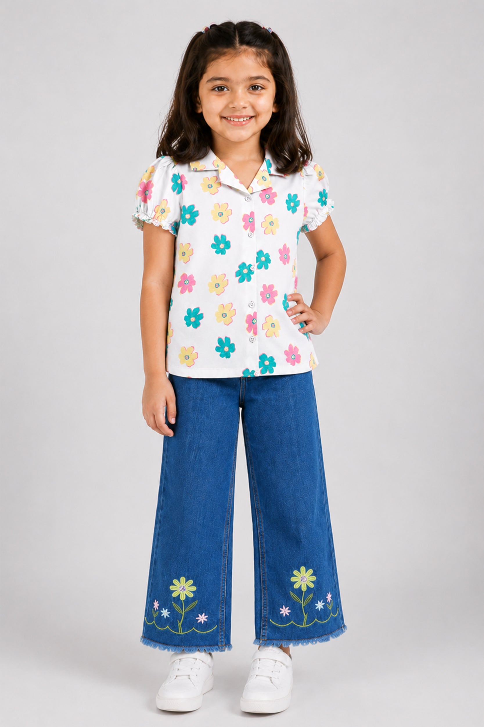 Girls Bloomy Garden Floral Shirt