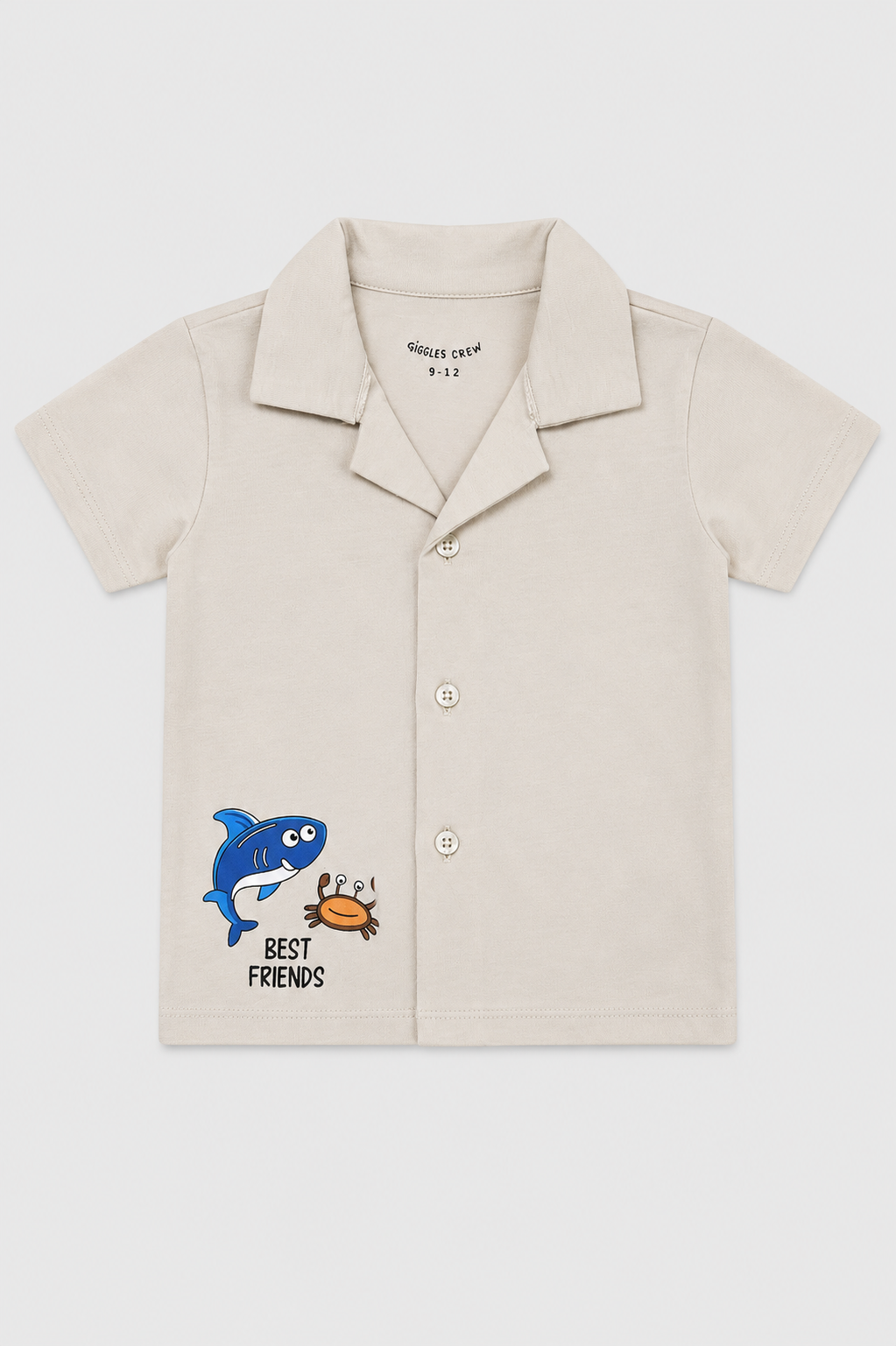 Best Friends Shark & Crab Camp Collar Shirt