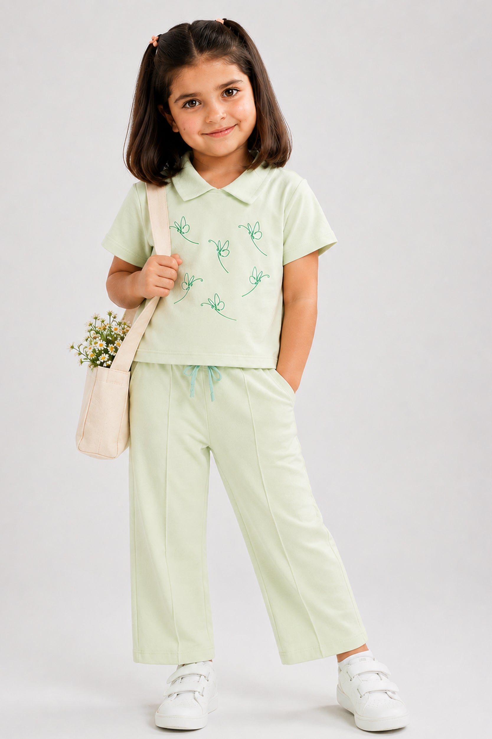 Girls Butterfly Breeze Mint Co-ord Set