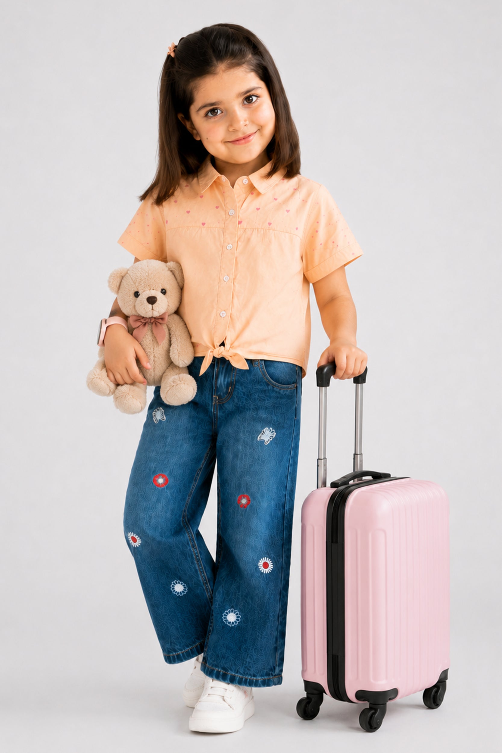 Girl's Peachy Heart Knot Shirt