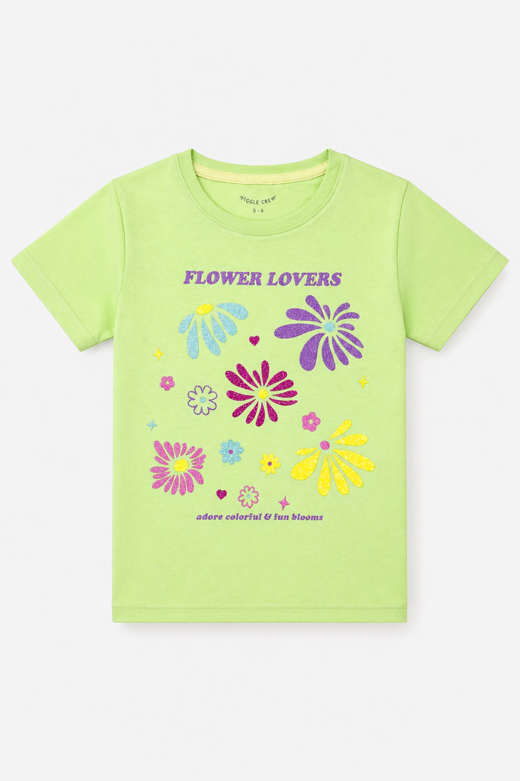 Girls Flower Graphic Tee Shirt
