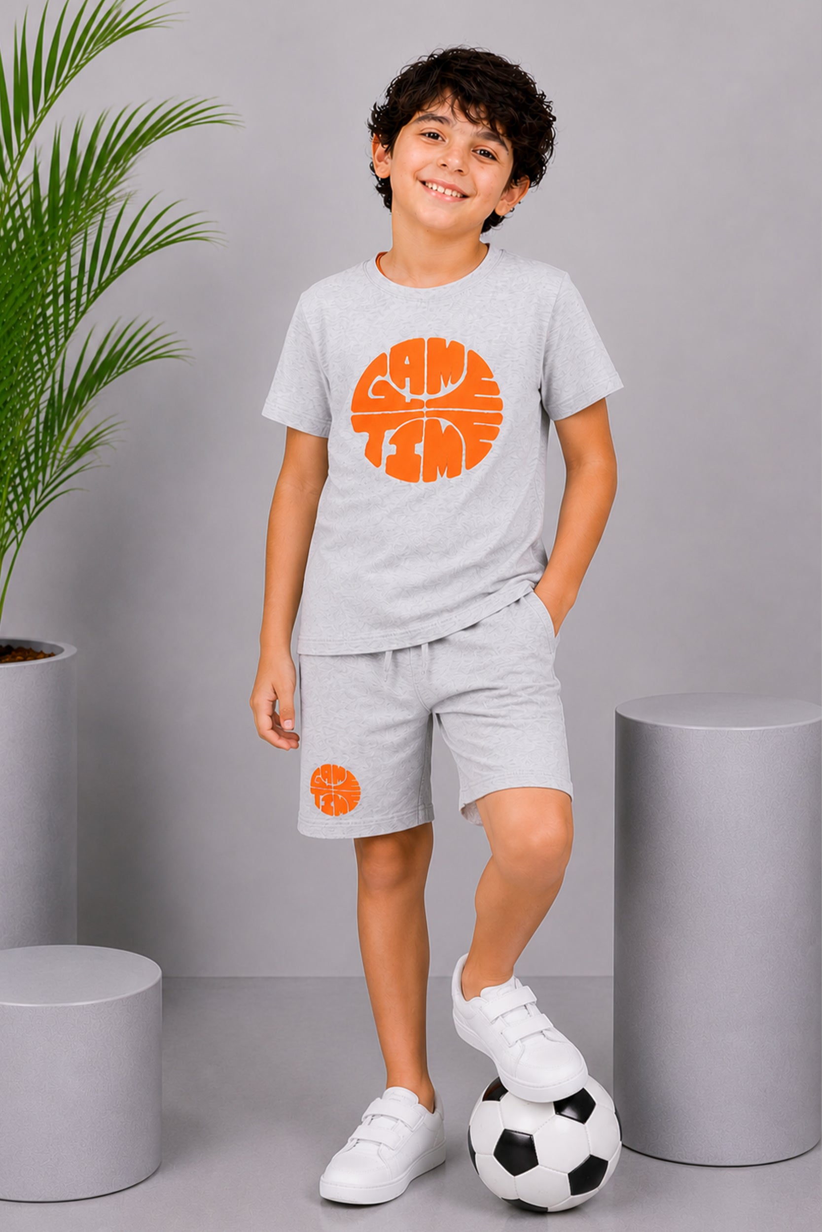 Boy's Game Time Grey Co-ord Set