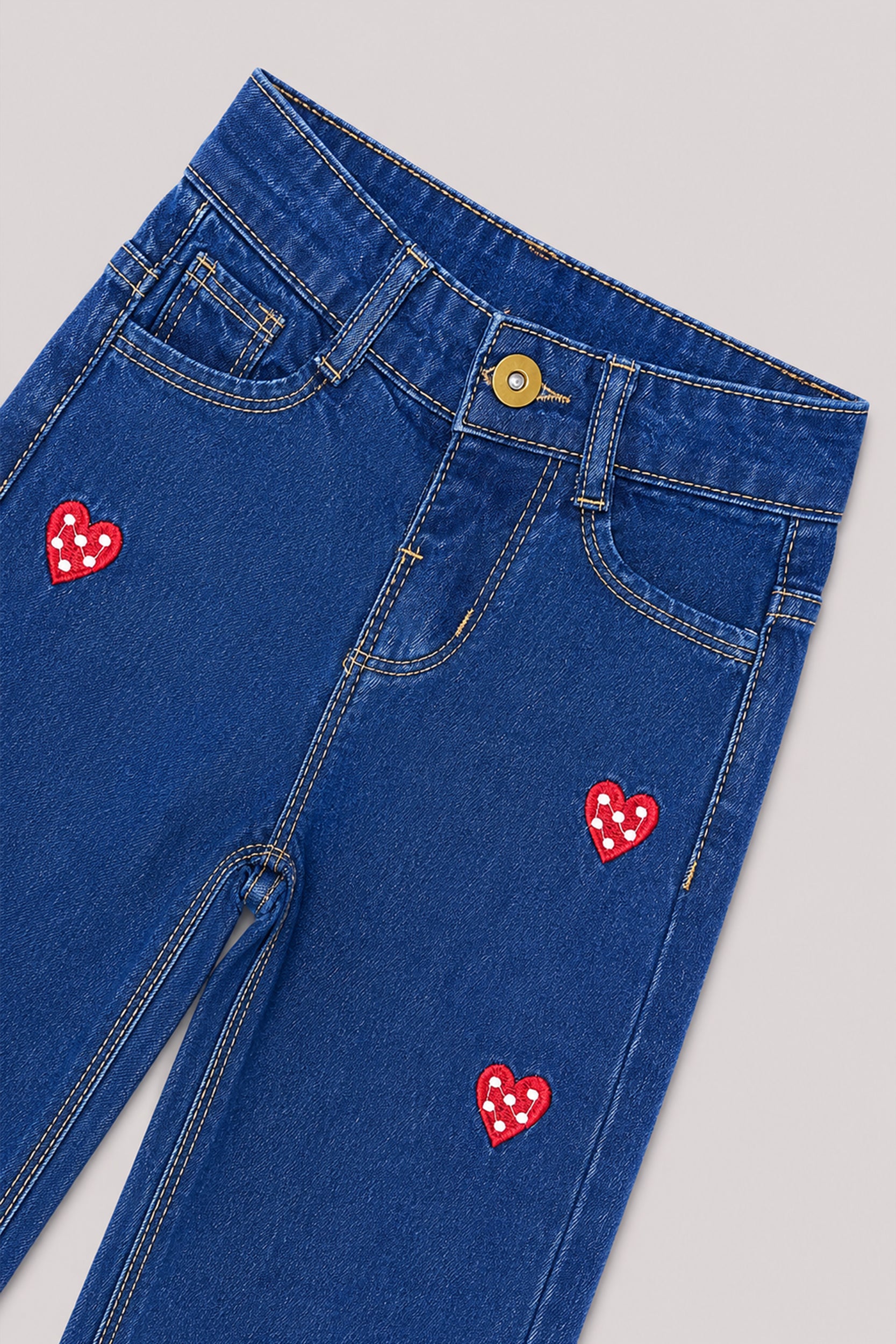 Girls’ Sweetheart Embroidered Denim Culottes