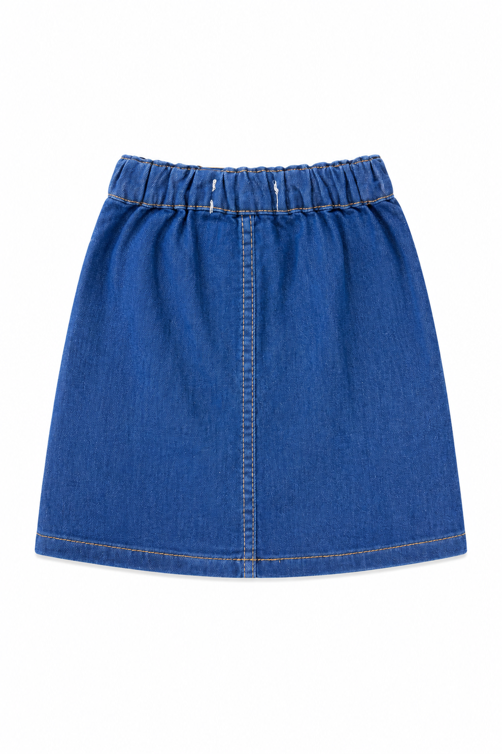 Girls Floral Charm Denim Skirt
