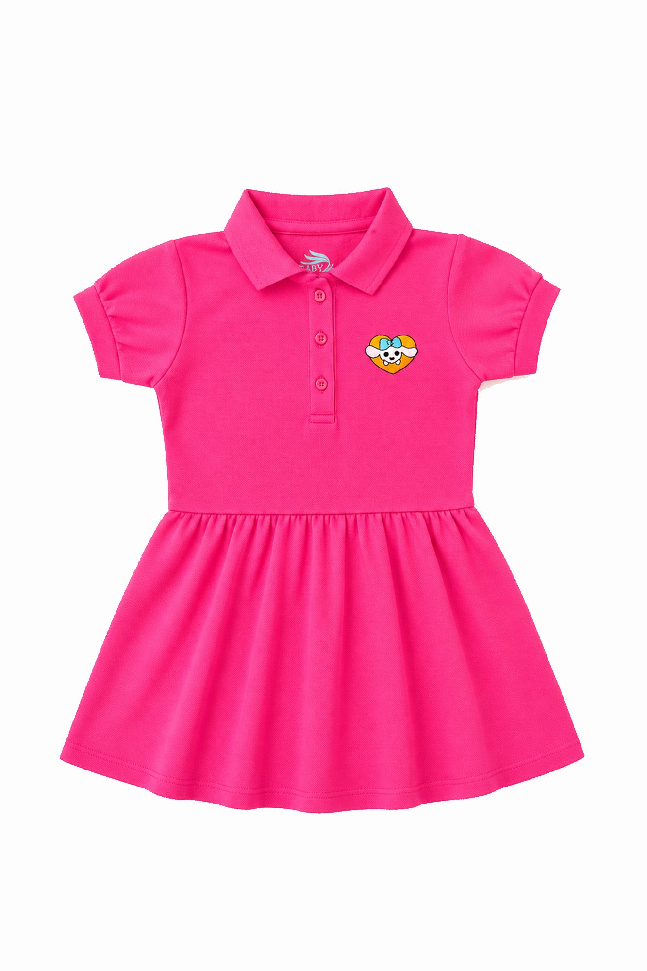 Girls Candy Heart Polo Dress