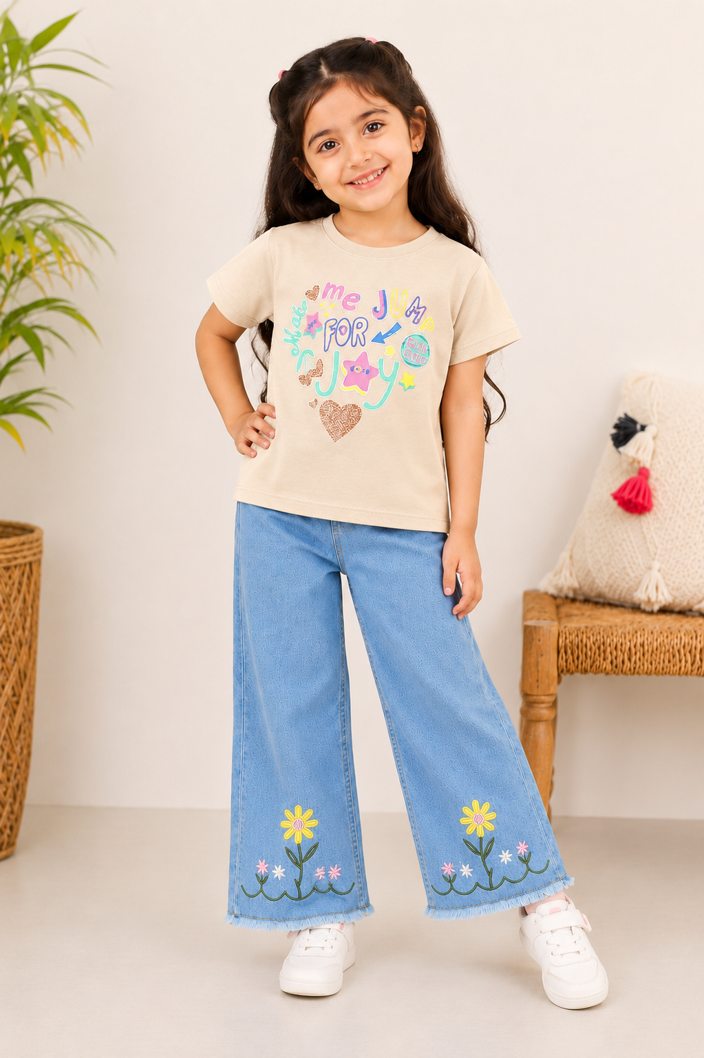 Girls Jump for Joy Graphic Tee shirt