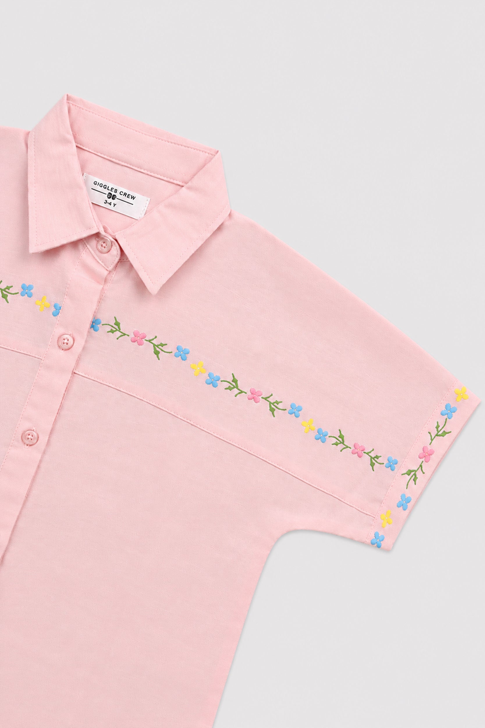 Girls Blossom Breeze Tie-Front Shirt – Pink