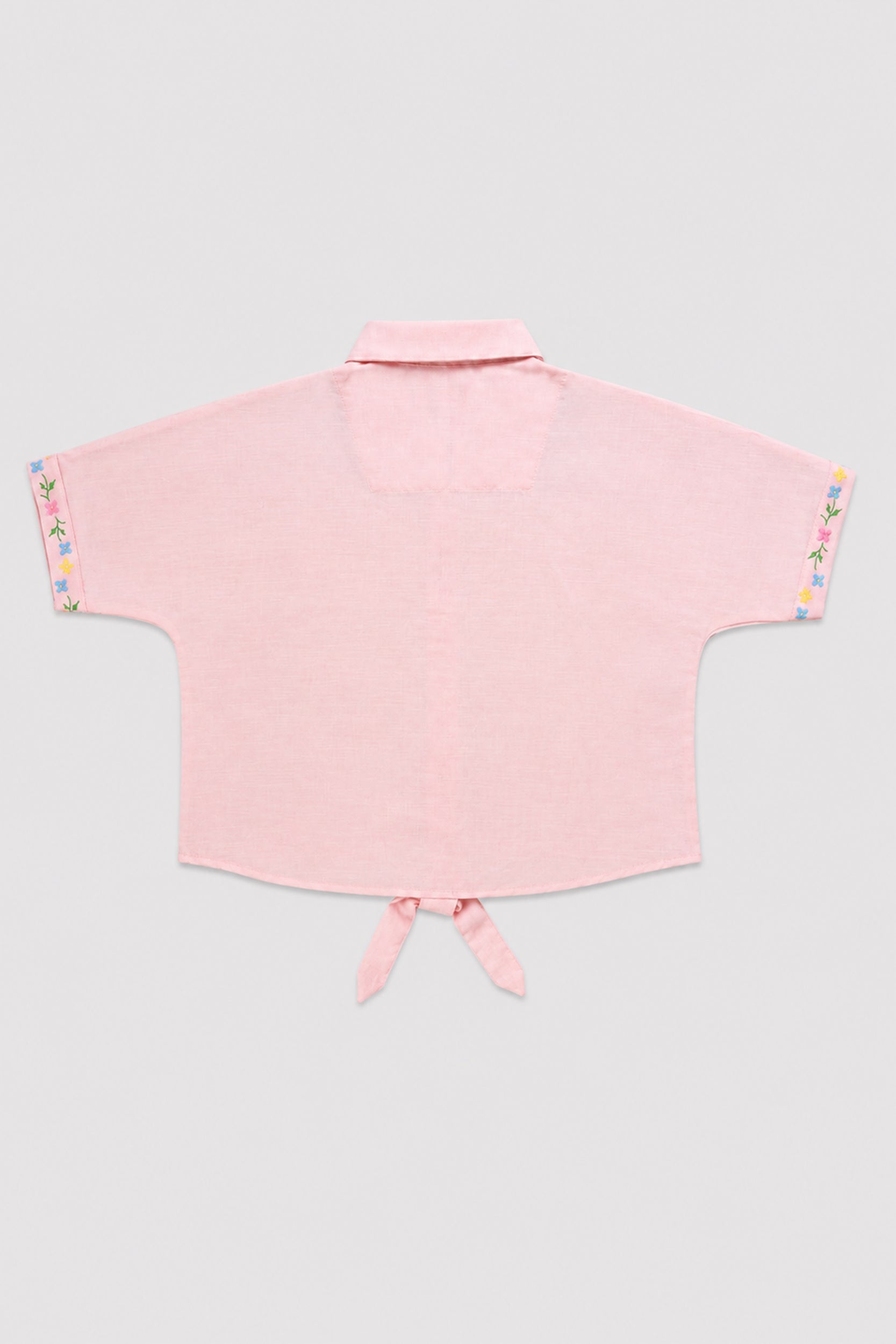 Girls Blossom Breeze Tie-Front Shirt – Pink