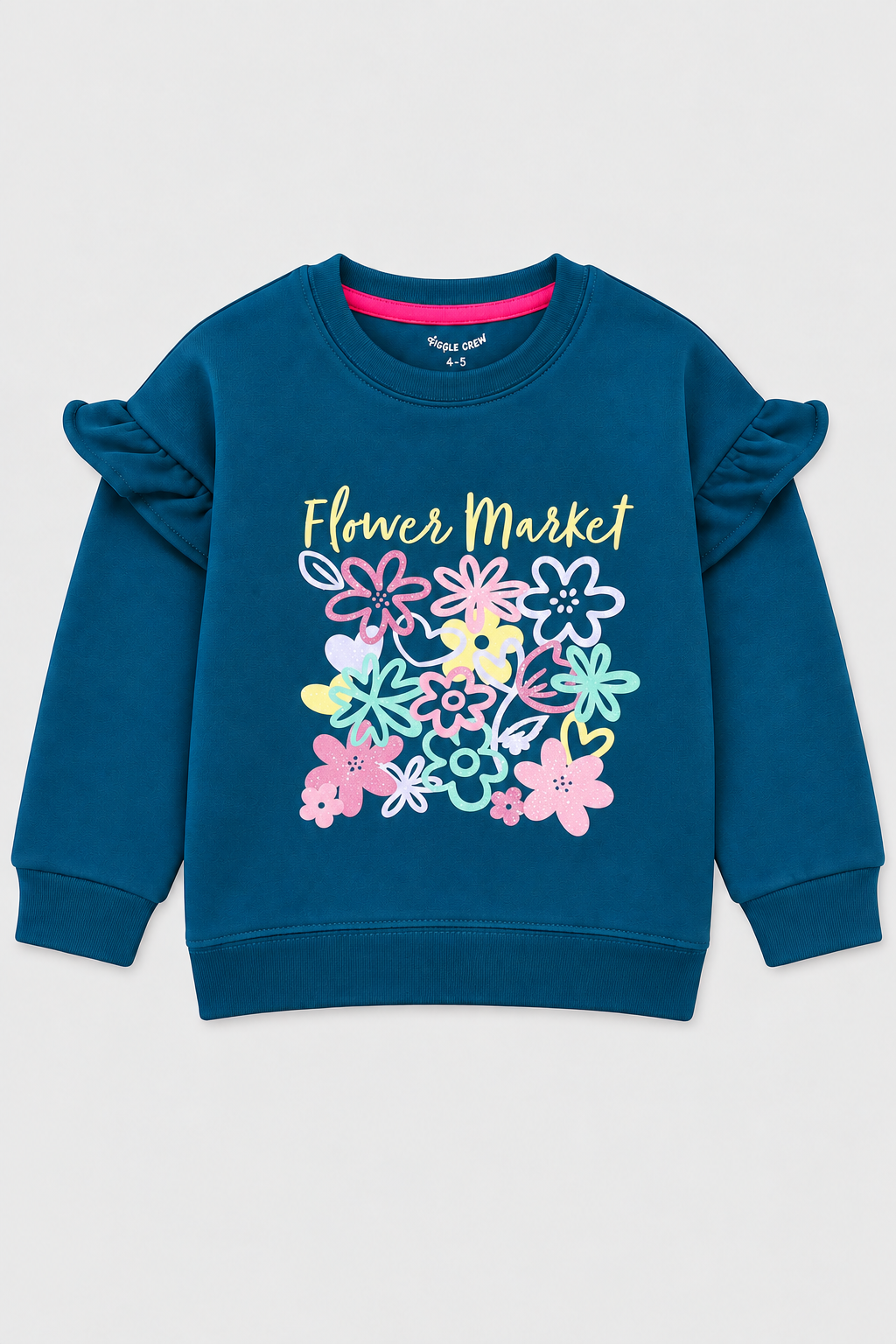 Girls Flower Market Ruffle Sweatshirt