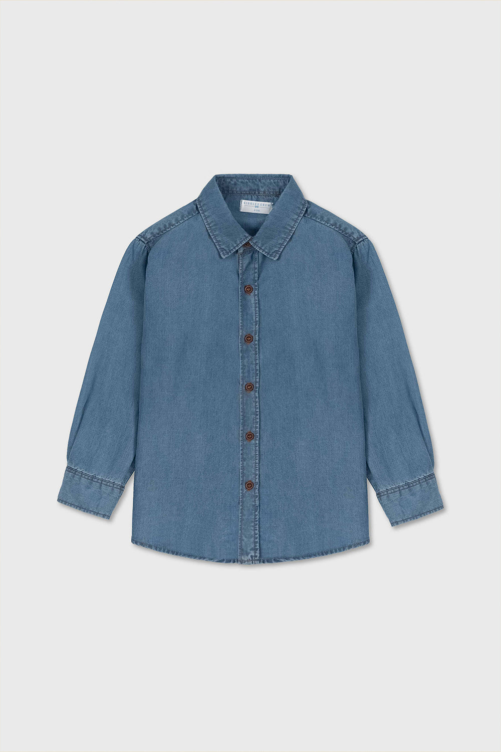 Boys Blue Denim Button Down Shirt