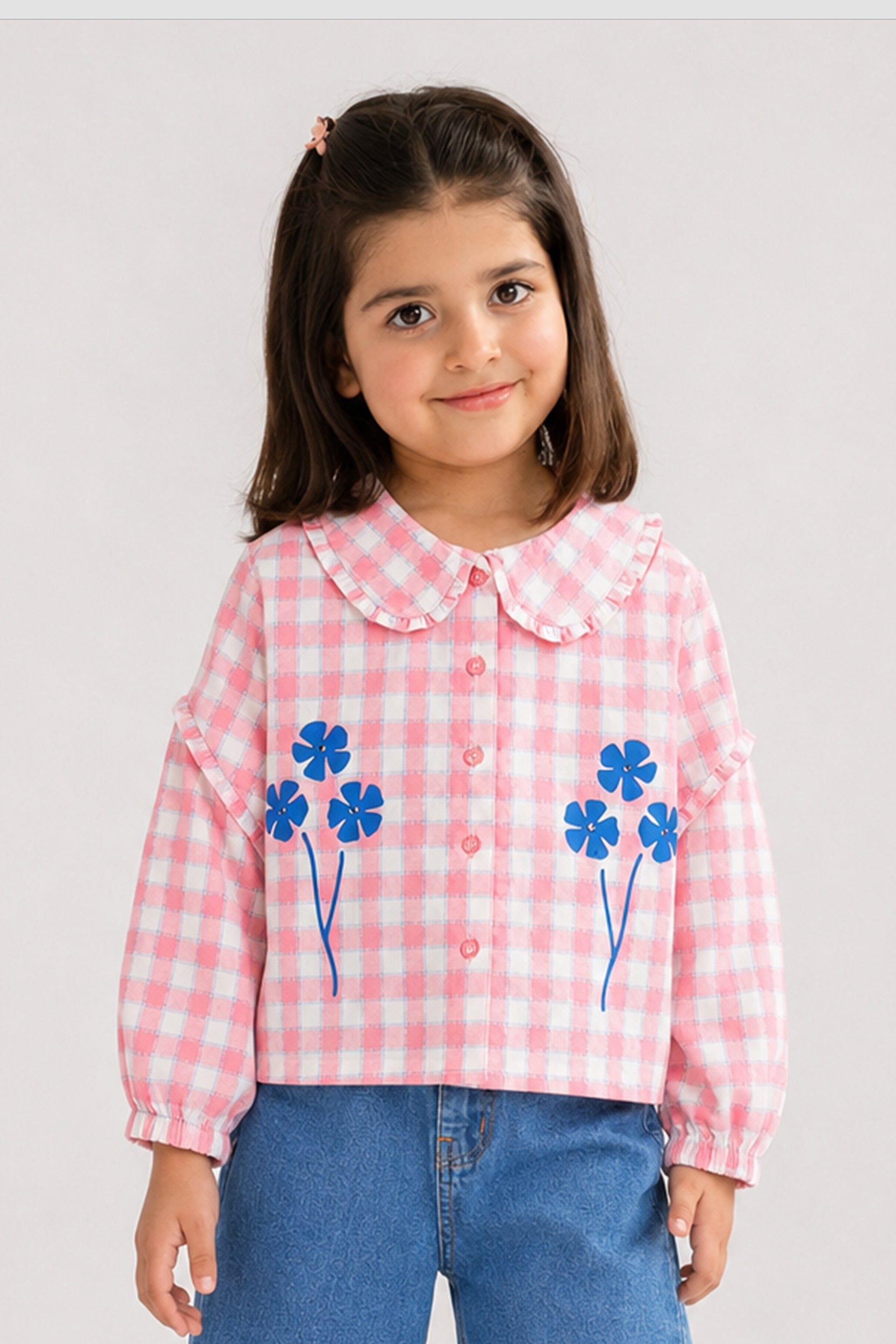 Girl's Pink Check Shirt