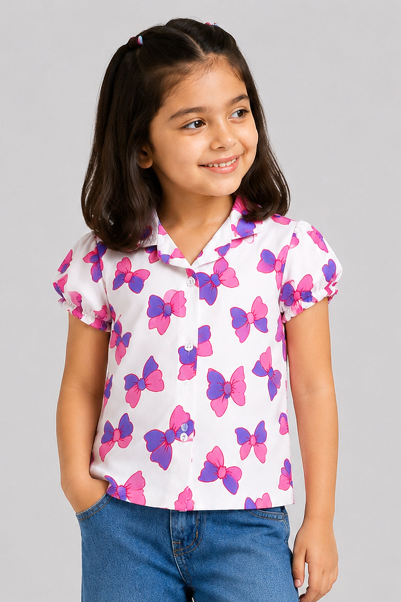 Girls Candy Bow Princess Shirt