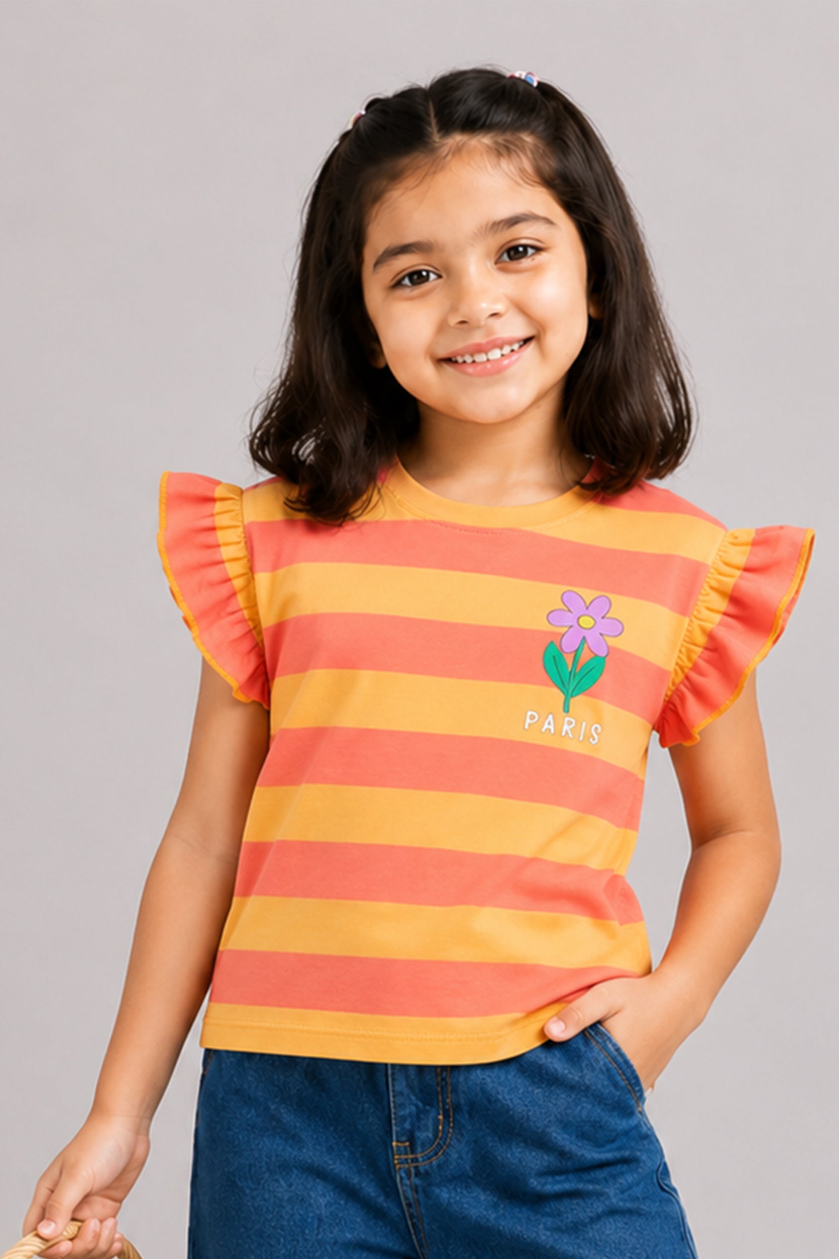 Girls Peach Blossom Paris Tee shirt