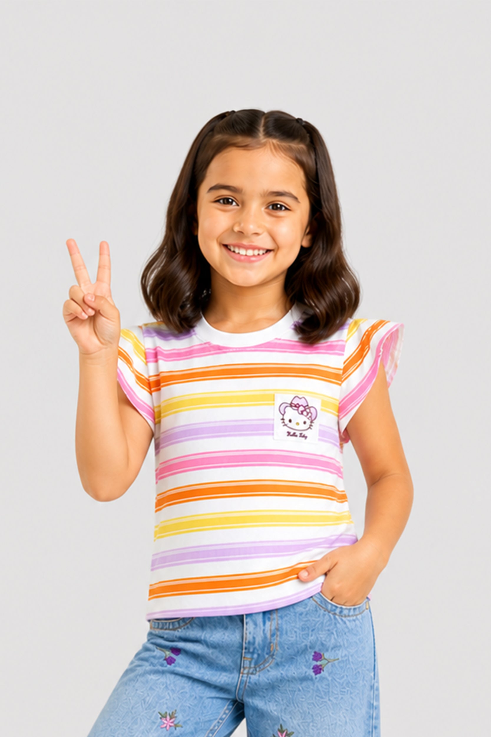 Rainbow stiped Tee
